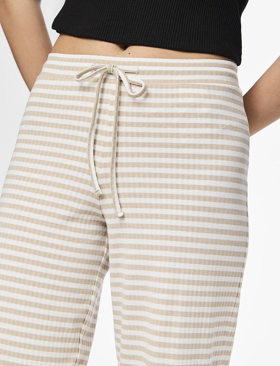 Pieces - PCLAYA MW WIDE PANTS D2D - bright white - 4