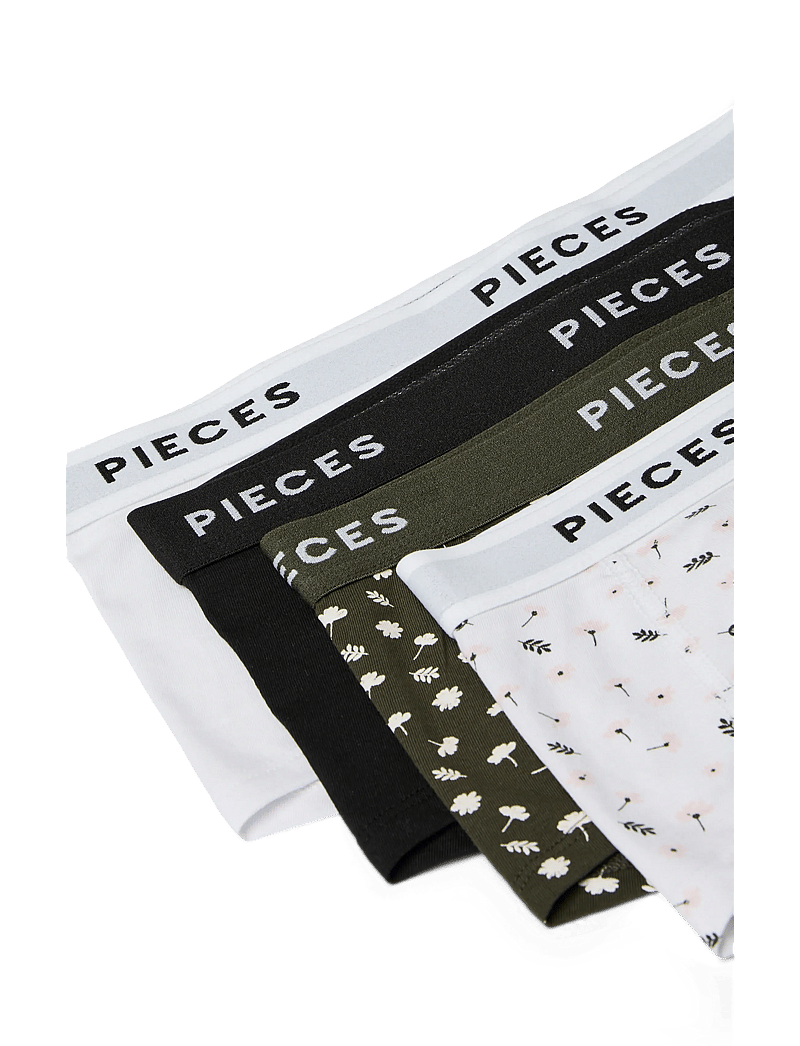Pieces - PCLOGO LADY 4 PACK AOP/SOLID NOOS BC - hipster & boxershorts - forest night - 3