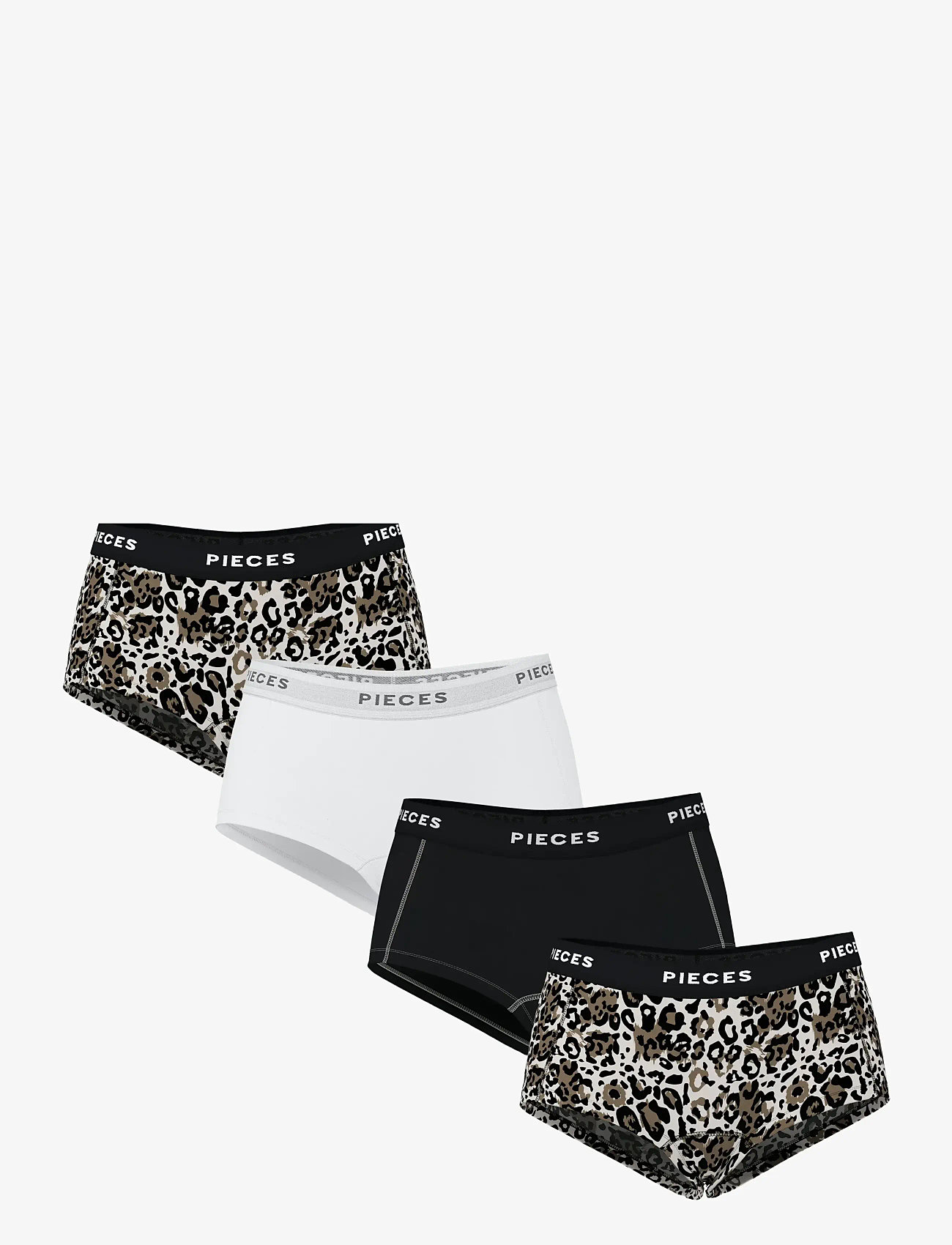 Pieces - PCLOGO LADY 4 PACK AOP/SOLID NOOS BC - hipster & hotpants - silver gray - 0