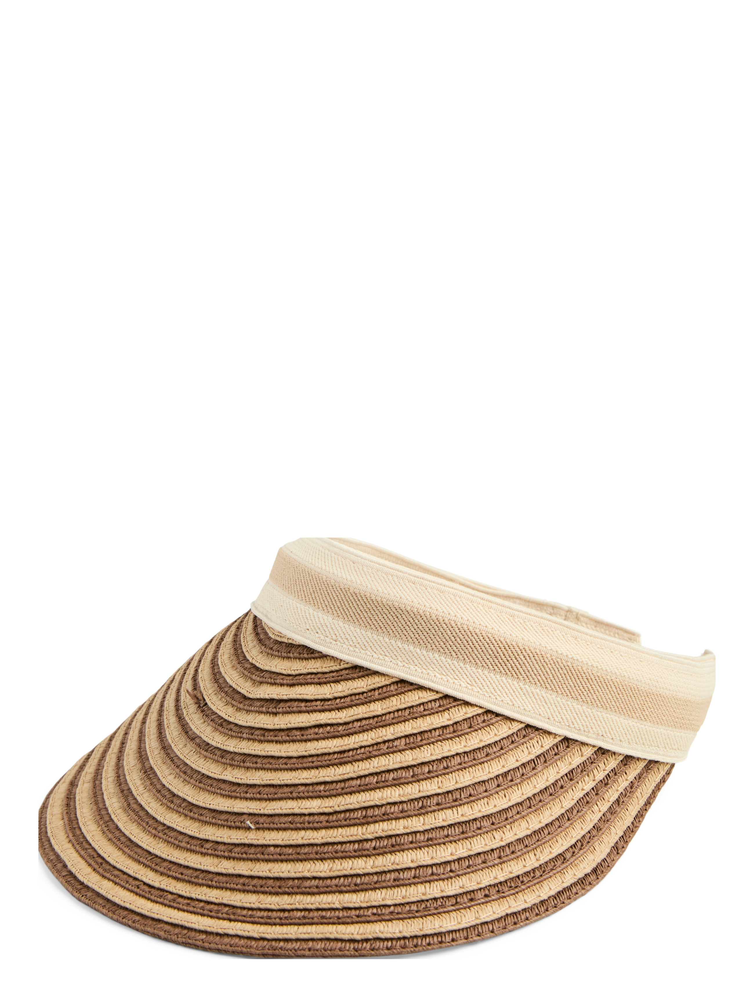 Pieces Pclinea Sun Hat Box, One Size, Headwear, Beige - Straw Hats, Frauen
