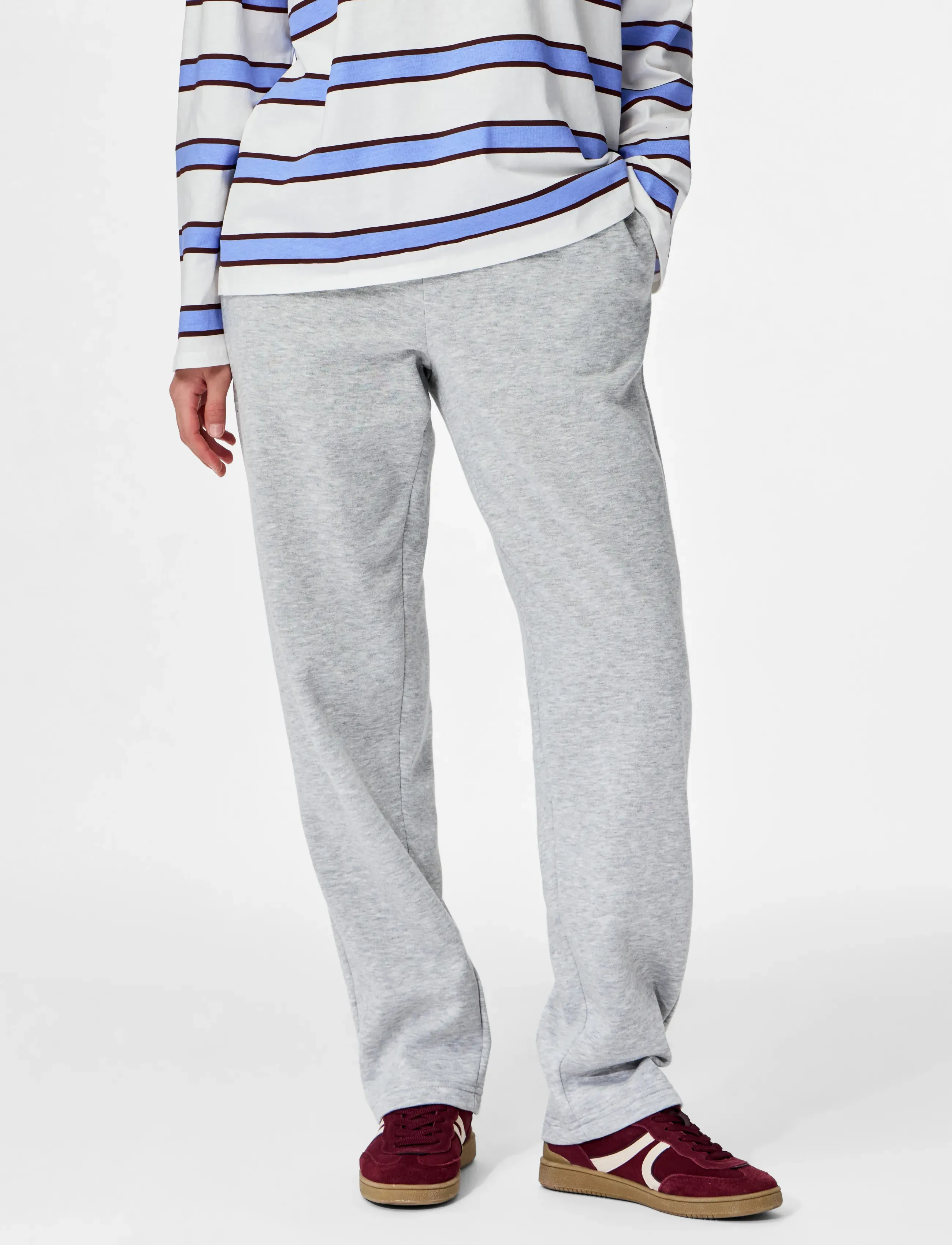 Pieces PCCHILLI HW STRAIGHT SWEAT PANTS NOOS BC - Pieces - LIGHT GREY MELANGE / grey