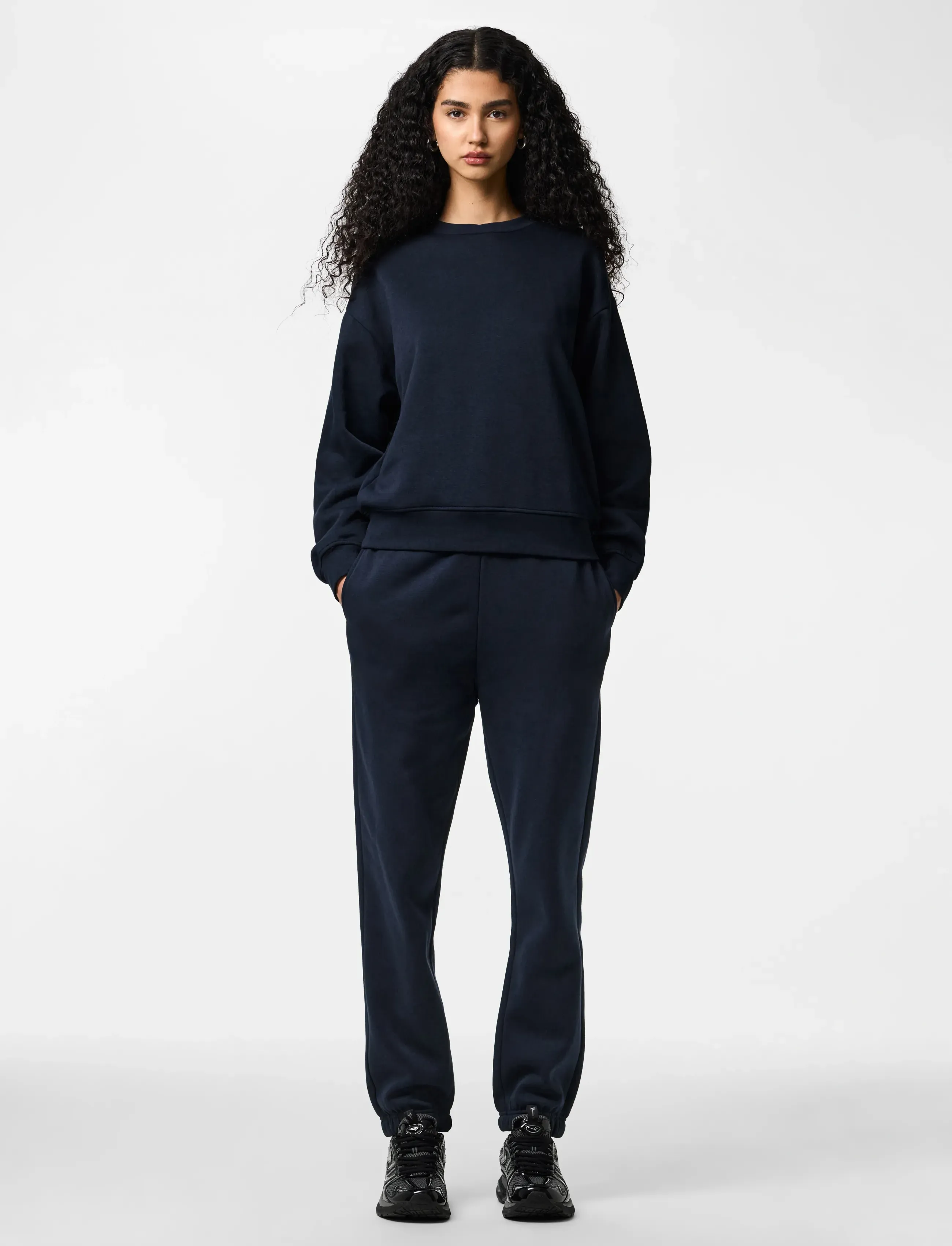 Pieces - PCCHILLI LS LOOSE SWEAT NOOS BC - vardagsstil - sky captain - 4