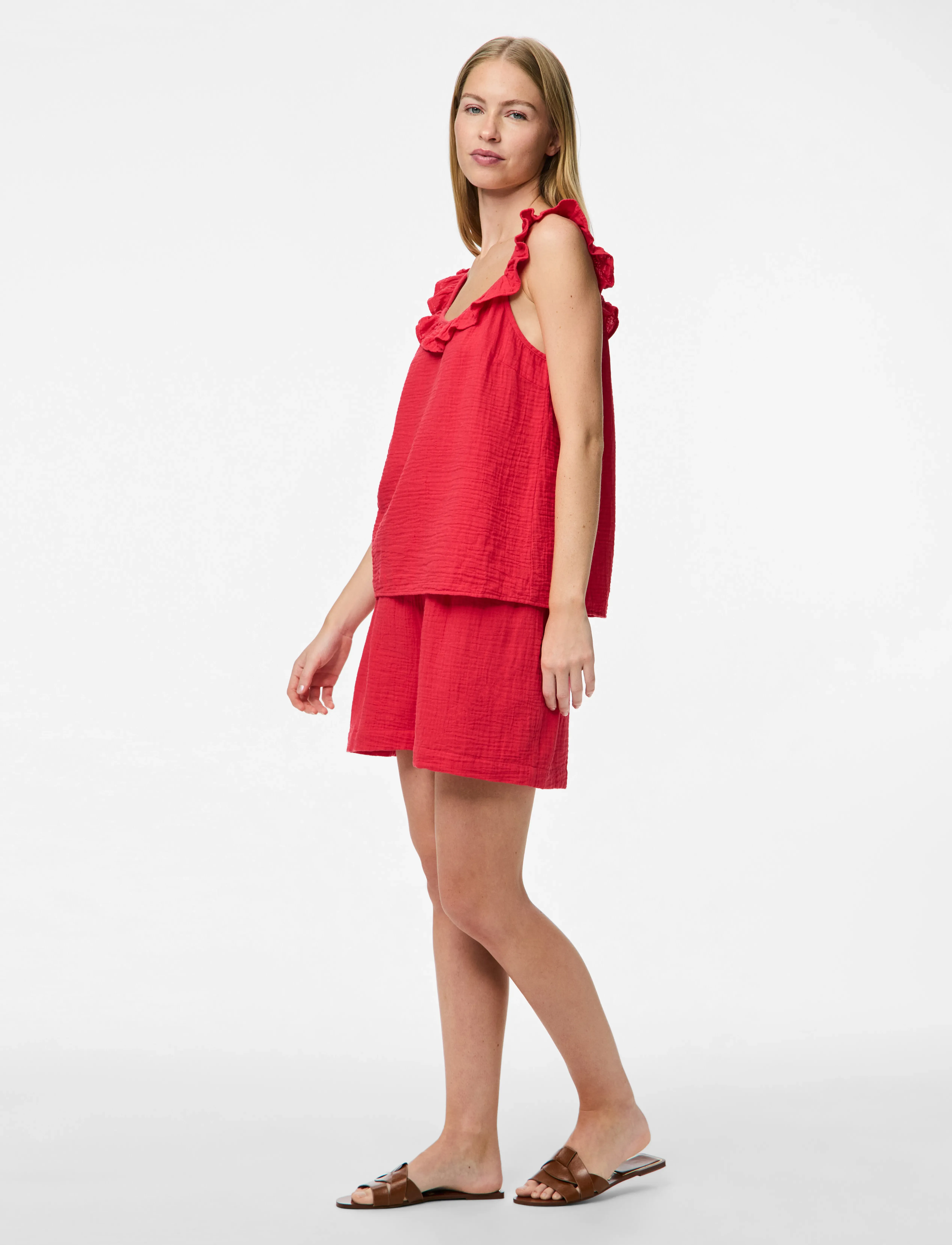 Pieces - PCSASTINA HW SHORTS WVN MSA BC - kasdienio stiliaus šortai - lollipop - 4