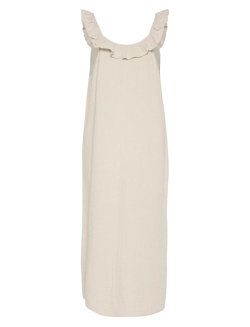 Pieces - PCSASTINA SL MIDI DRESS WVN BC - midiklänningar - silver gray - 2