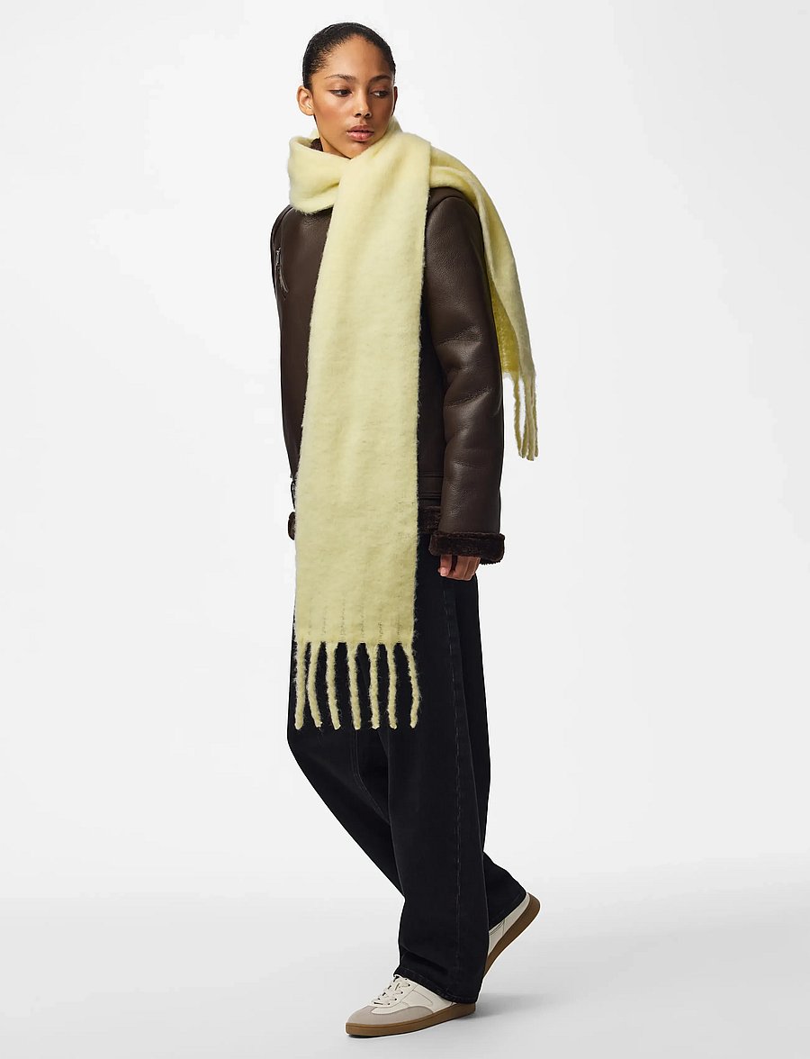 Pieces - PCLULU SOLID LONG SCARF PWP BC - talvesallid - french vanilla - 2