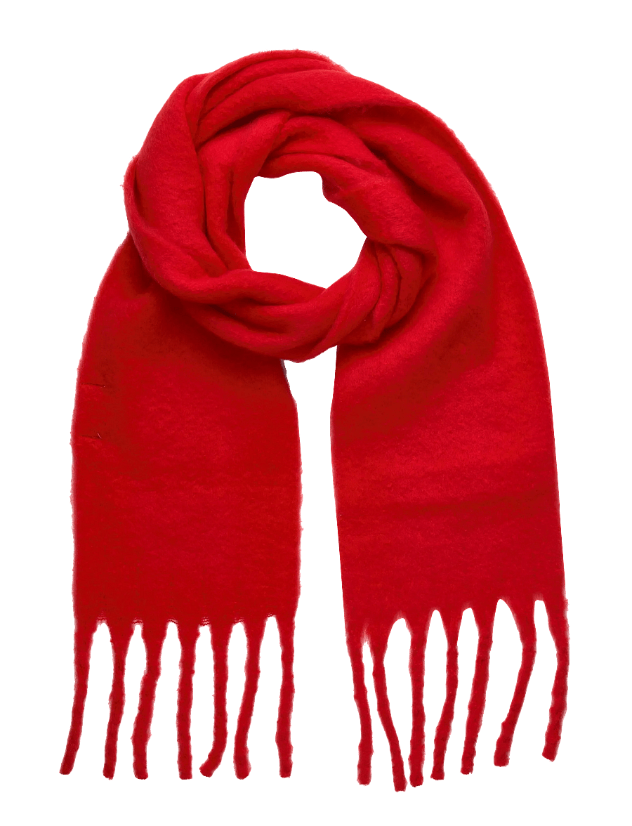 Pieces - PCLULU SOLID LONG SCARF PWP BC - halstørklæder - goji berry - 1