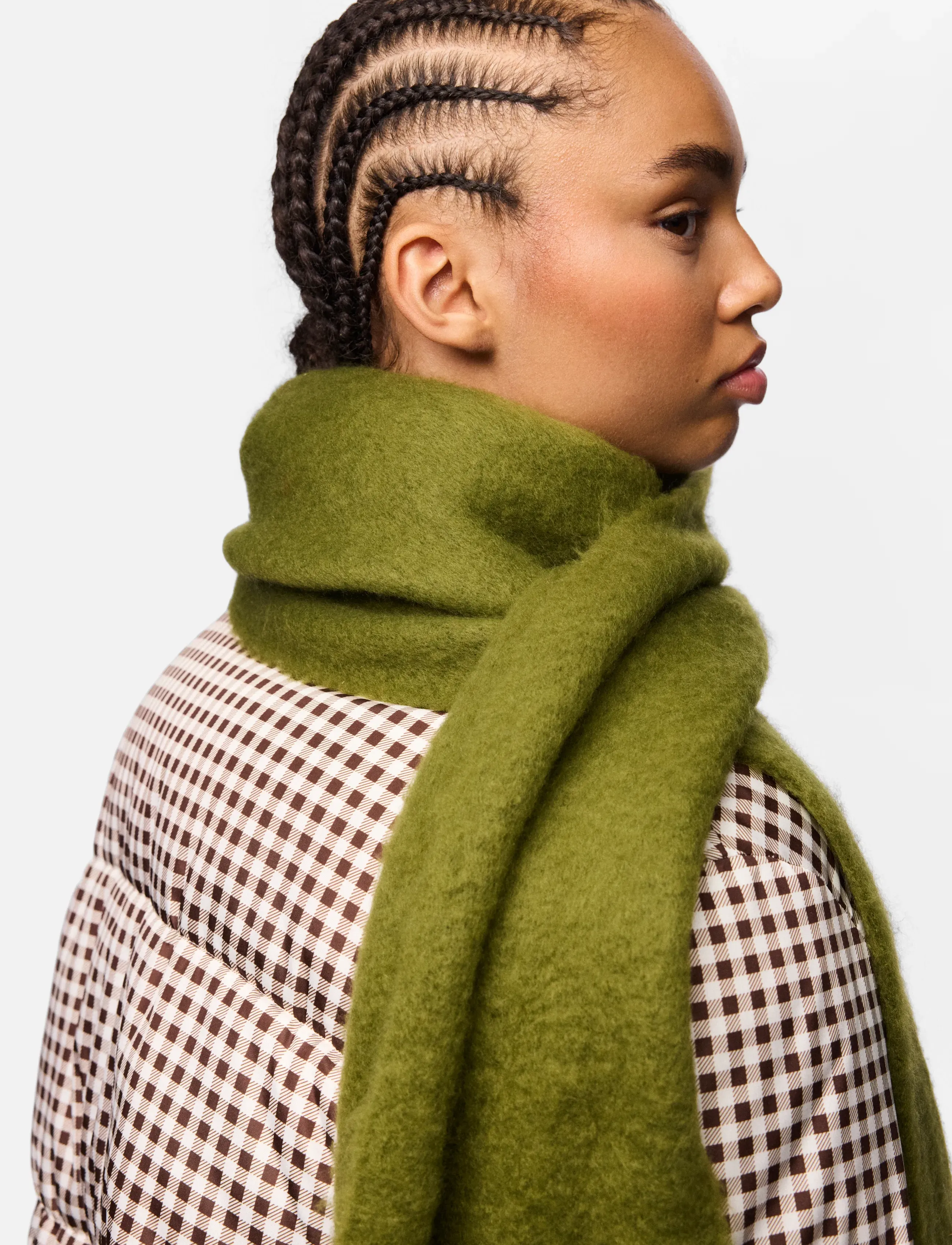 Pieces - PCLULU SOLID LONG SCARF PWP BC - winterschals - sphagnum - 2