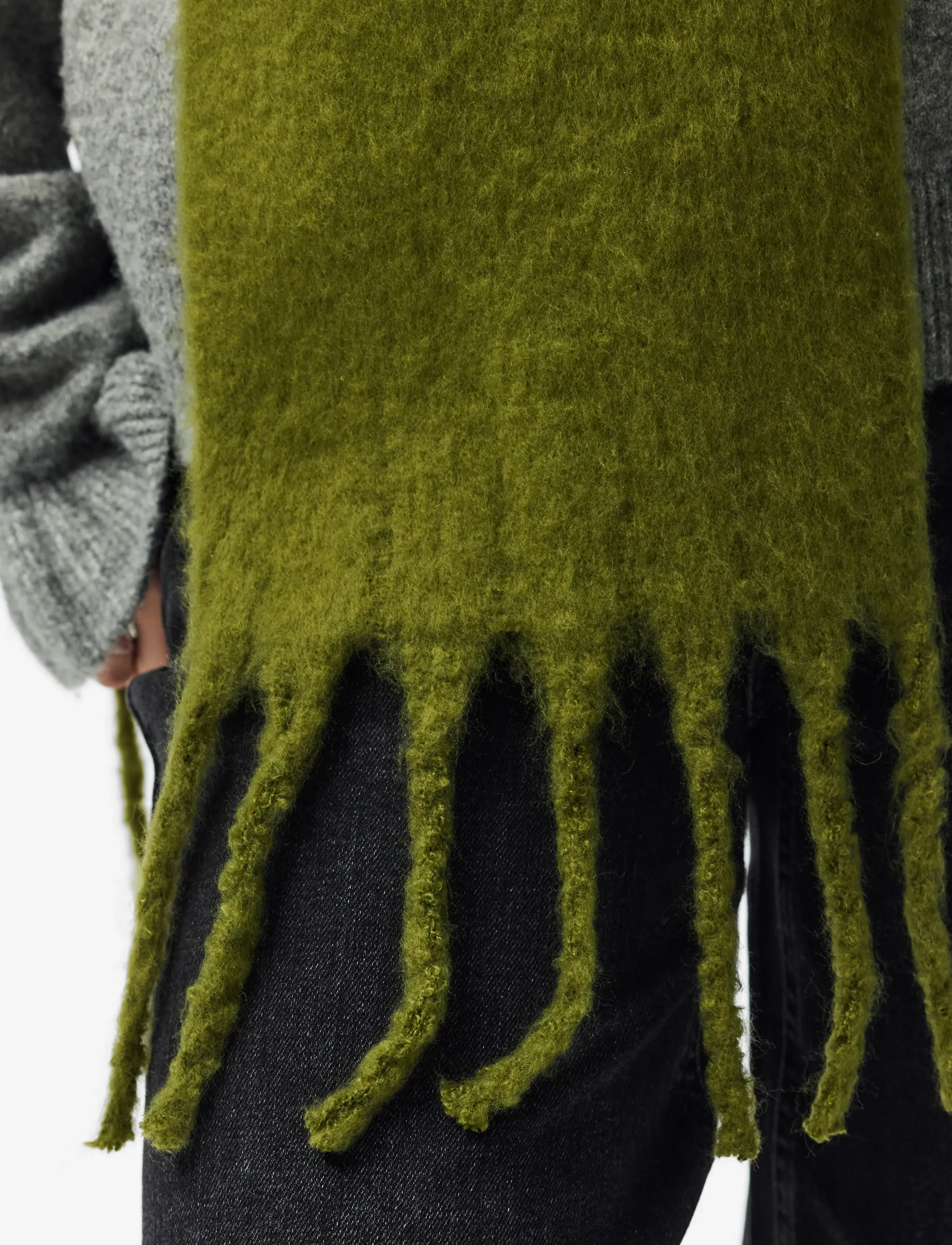 Pieces - PCLULU SOLID LONG SCARF PWP BC - winterschals - sphagnum - 4
