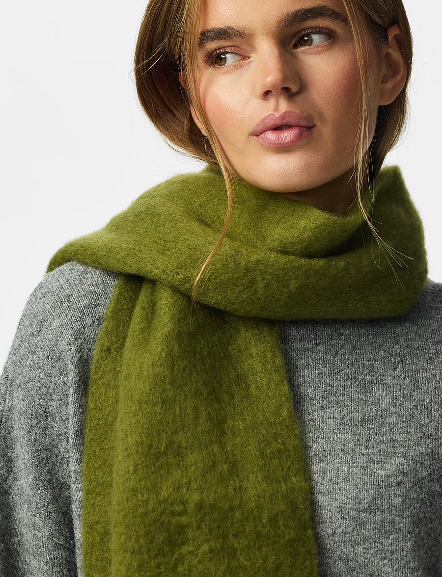 Pieces - PCLULU SOLID LONG SCARF PWP BC - winterschals - sphagnum - 5