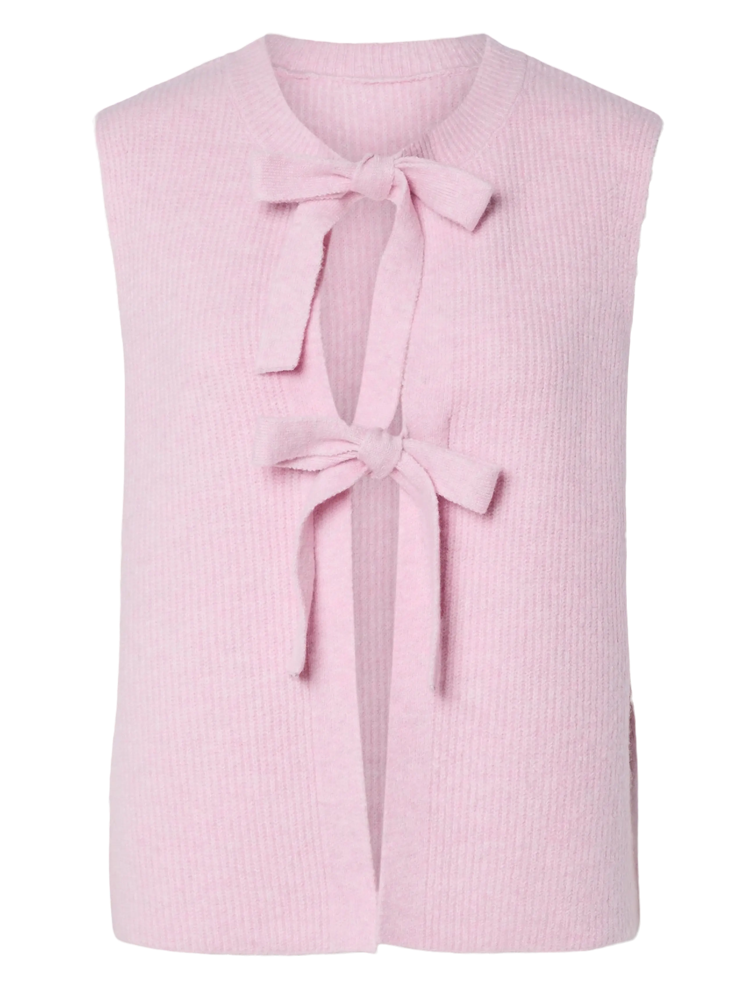 Pieces PCSILLY SL REV TIE VEST KNIT NOOS BC - Vests - ROSEATE SPOONBILL / pink/rose