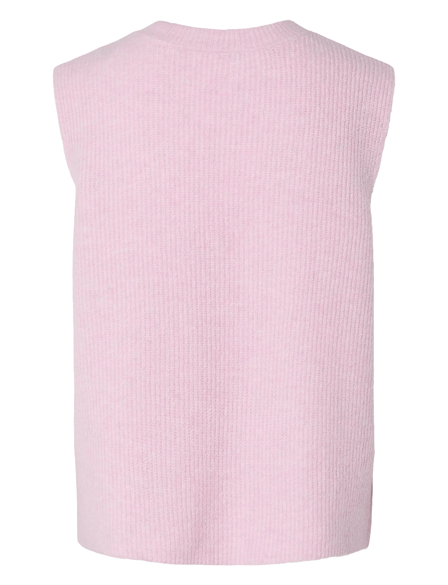 Pieces - PCSILLY SL REV TIE VEST KNIT NOOS BC - kootud vestid - roseate spoonbill - 2