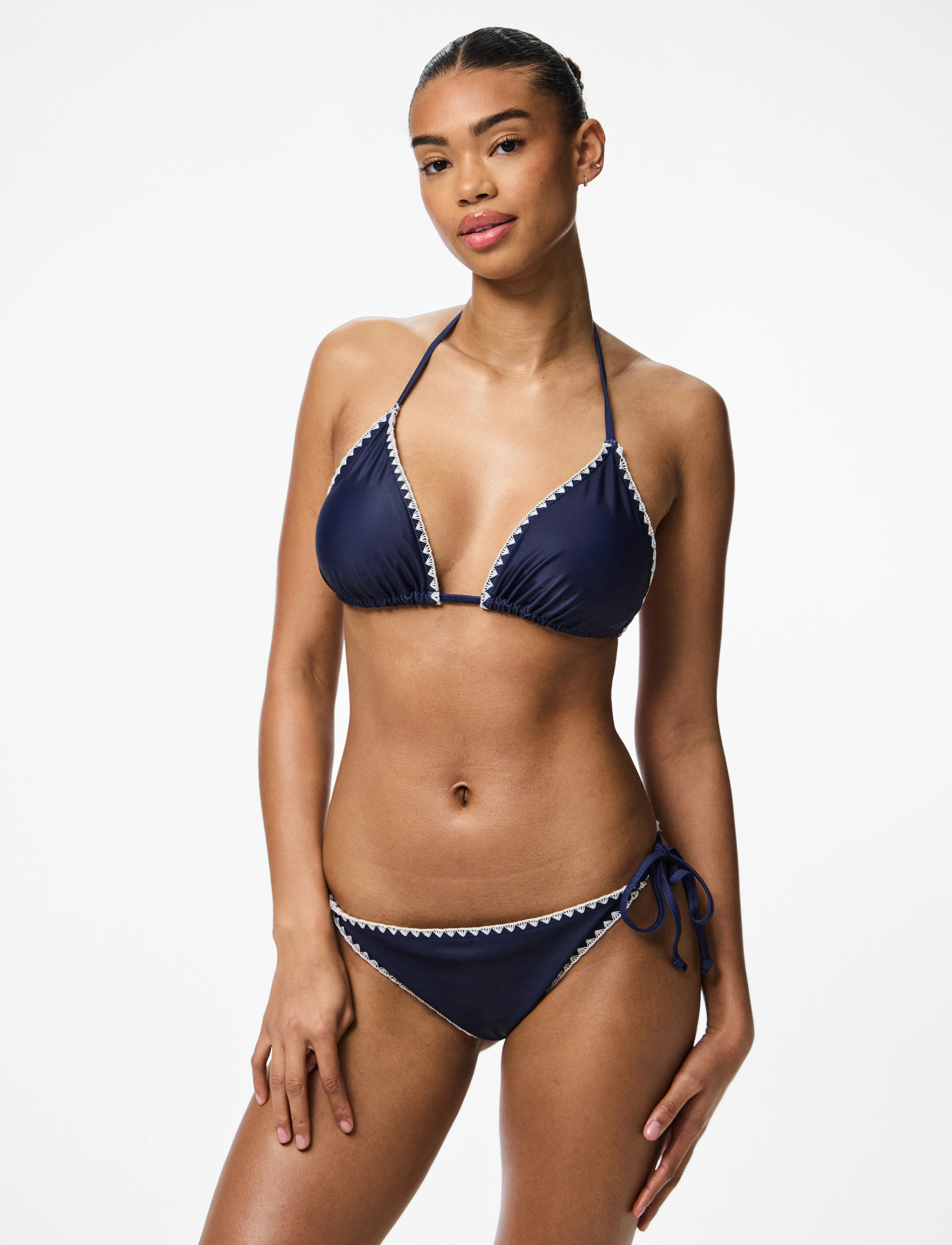 Pieces - PCLUVA BIKINI BRIEF BC - side tie bikinier - evening blue - 4
