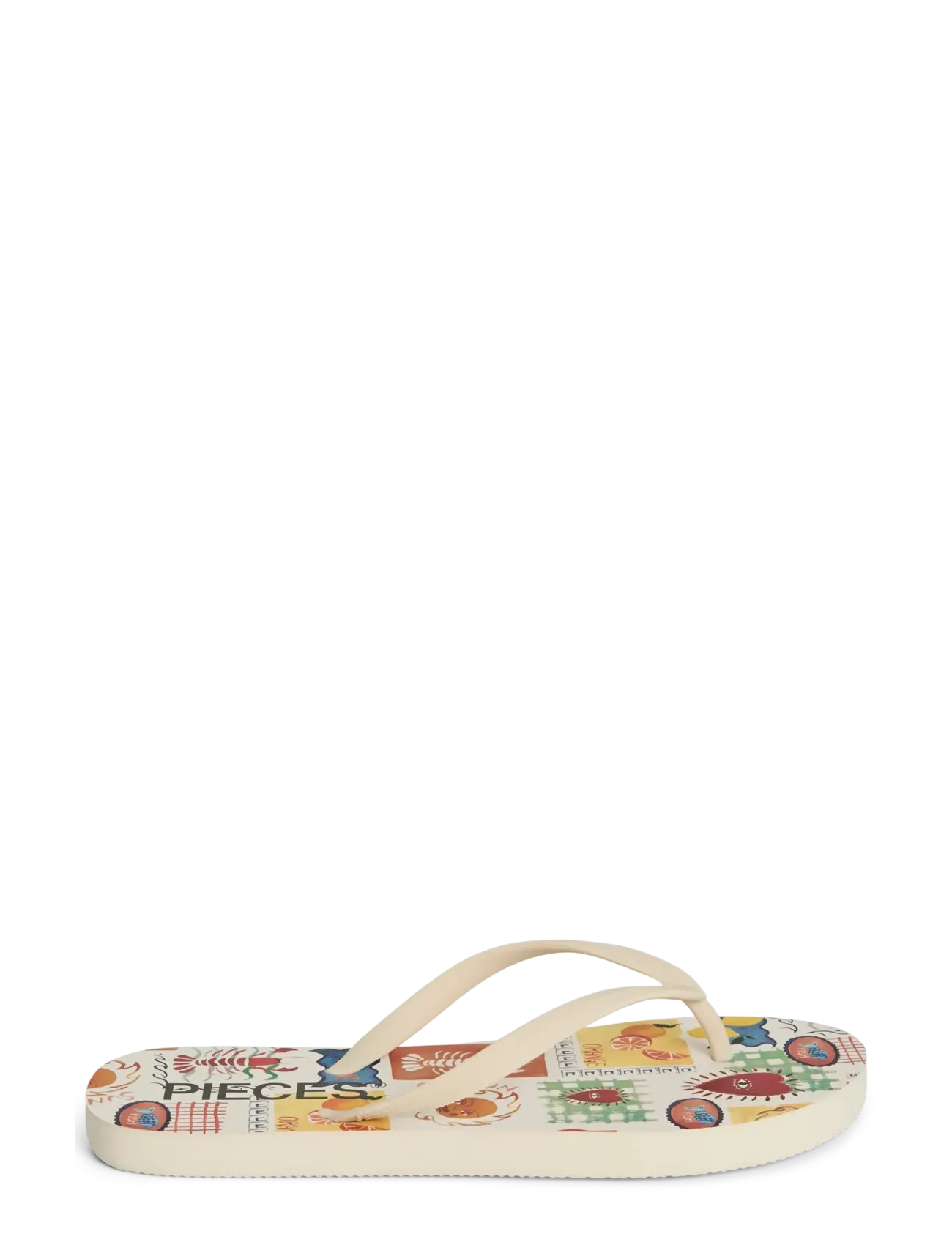 PIECES Pcsummer Print Flip Flop Hg Cream - 37 - Damen