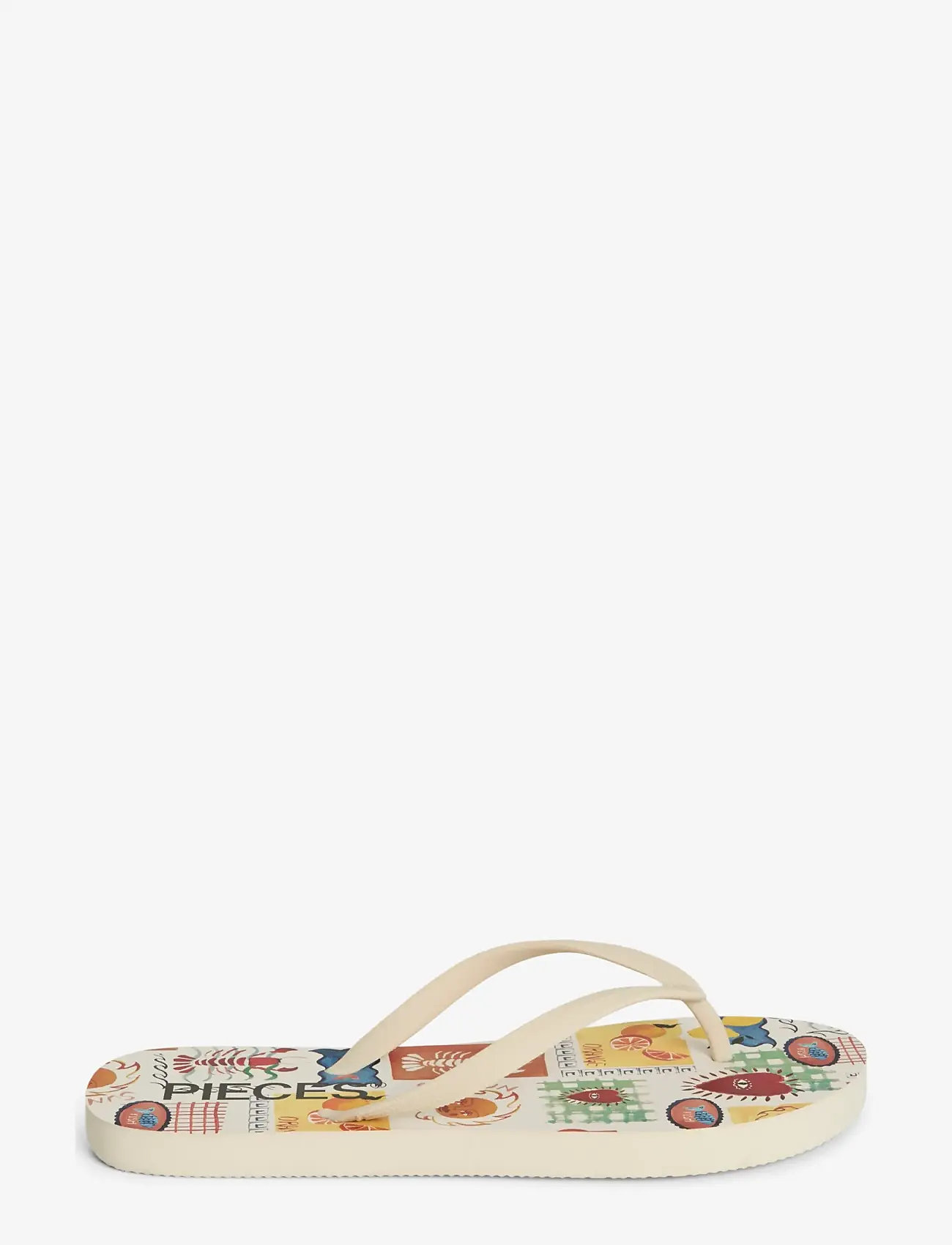 Pieces - PCSUMMER PRINT FLIP FLOP HG - klipklapper - whitecap gray - 0