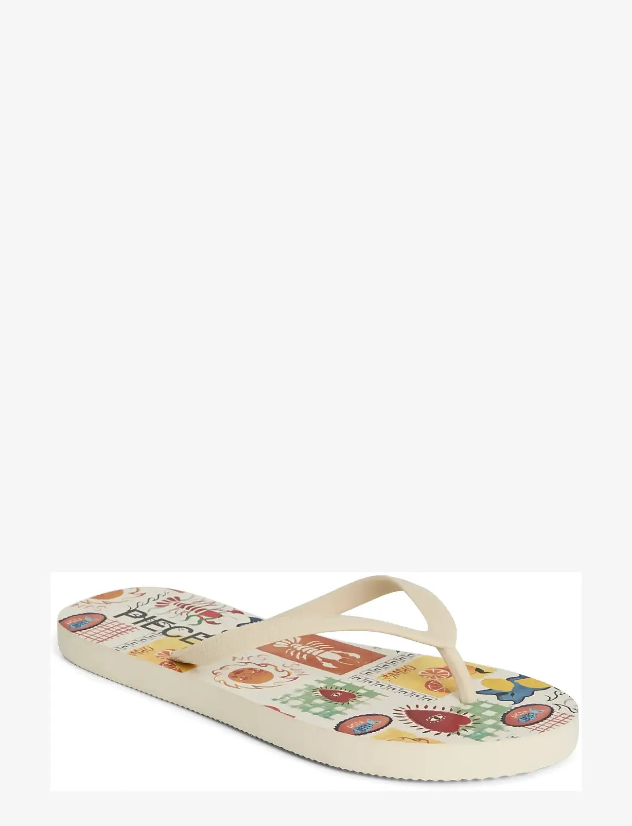 Pieces - PCSUMMER PRINT FLIP FLOP HG - klipklapper - whitecap gray - 1