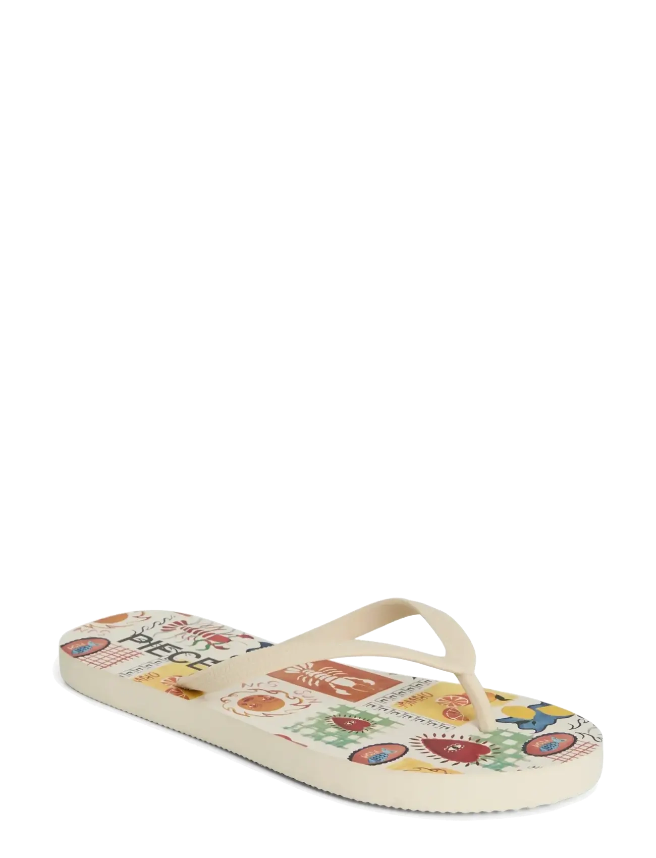 Pieces - PCSUMMER PRINT FLIP FLOP HG - flip flops - whitecap gray - 1