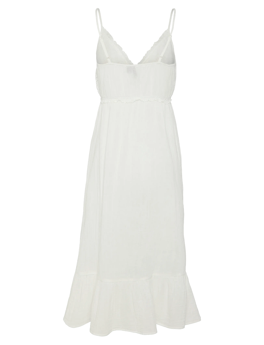 Pieces - PCLATINA STRAP DRESS WVN BC - tenue de plage - cloud dancer - 1