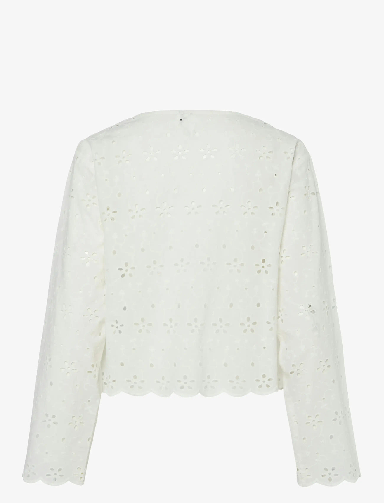 Pieces - PCTARMORINE LS O-NECK TOP WVN - cloud dancer - 1