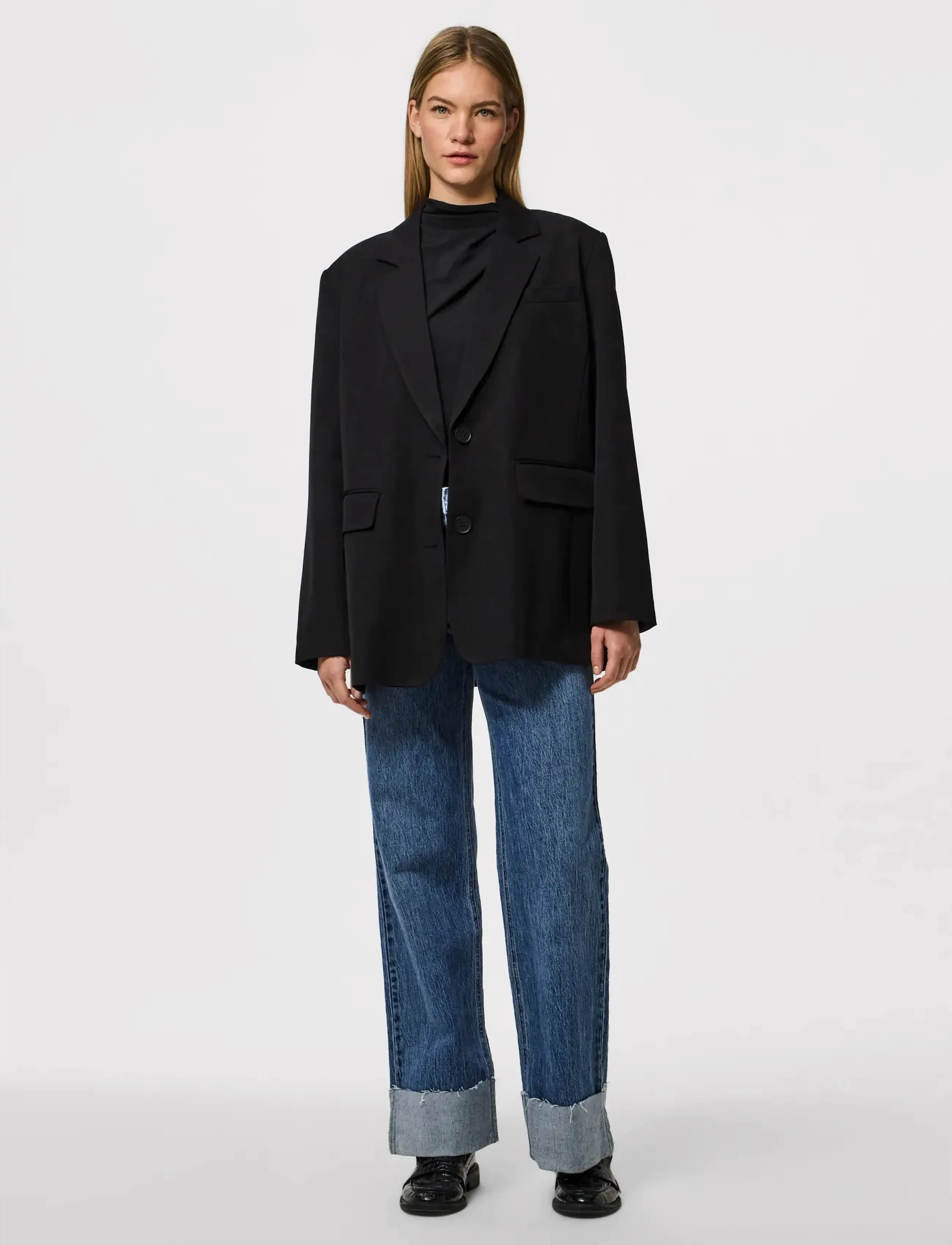 Pieces - PCKAMIL LS LOOSE BLAZER NOOS BC - oversize kavajer - black - 4