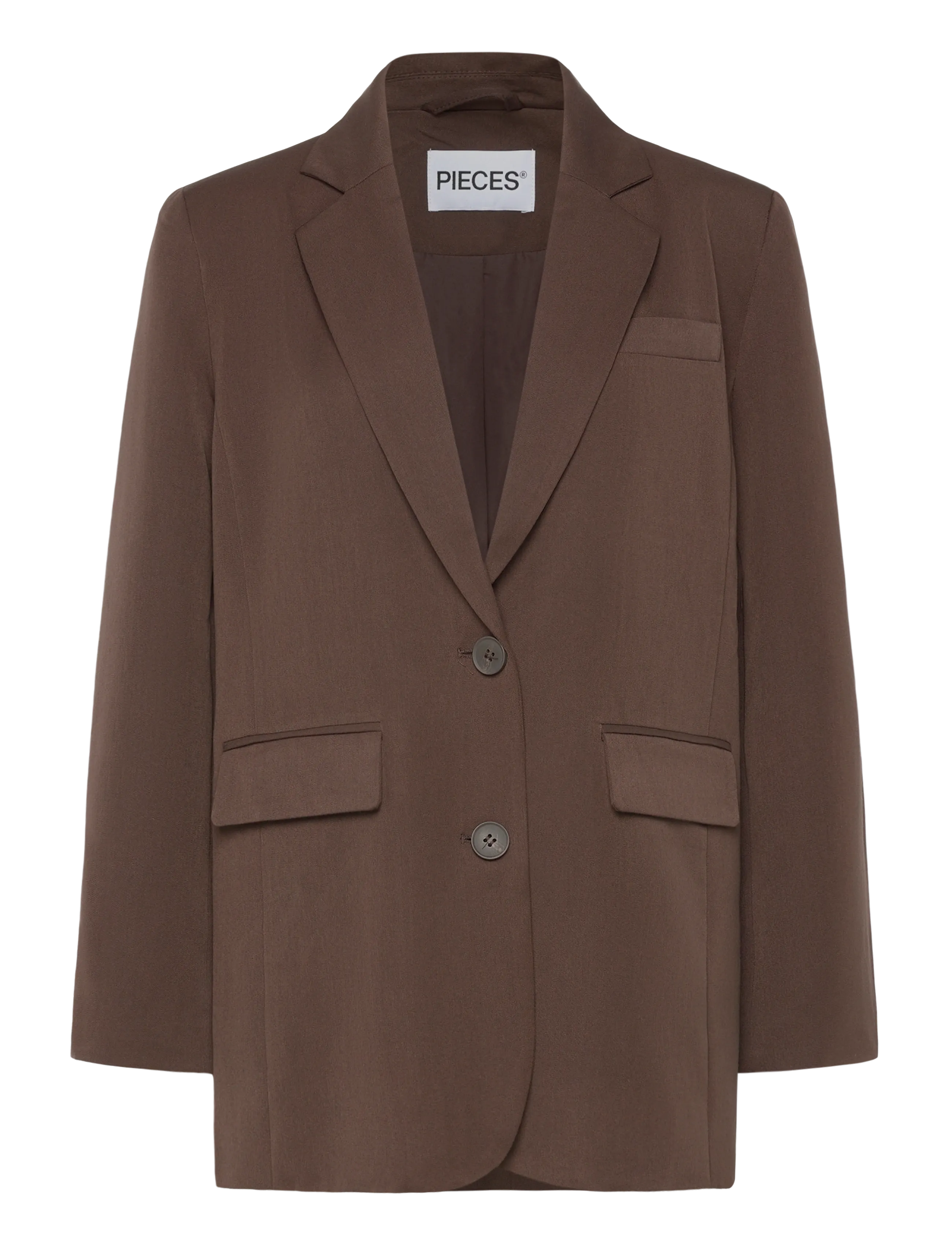Pieces PCKAMIL LS LOOSE BLAZER NOOS BC - Blazere - HOT FUDGE / brown