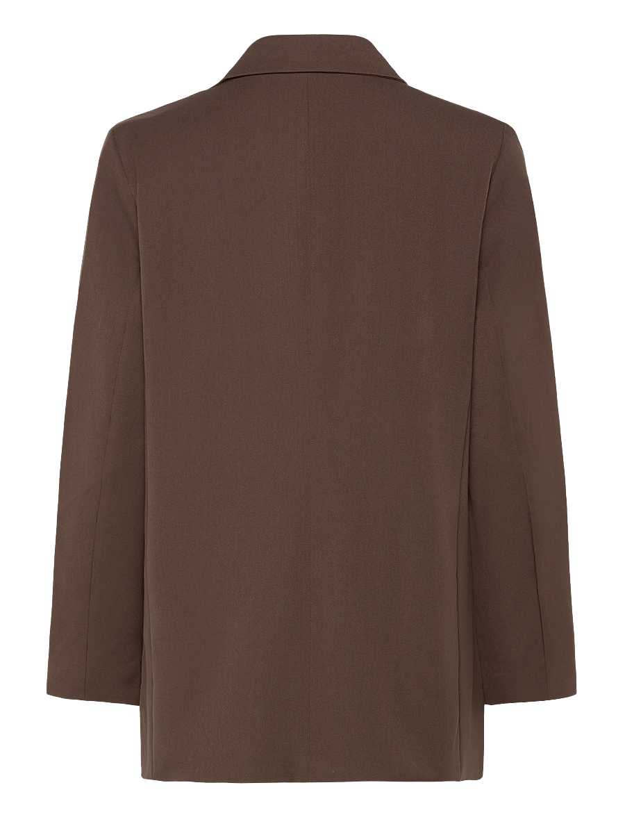 Pieces - PCKAMIL LS LOOSE BLAZER NOOS BC - oversized blazere - hot fudge - 2