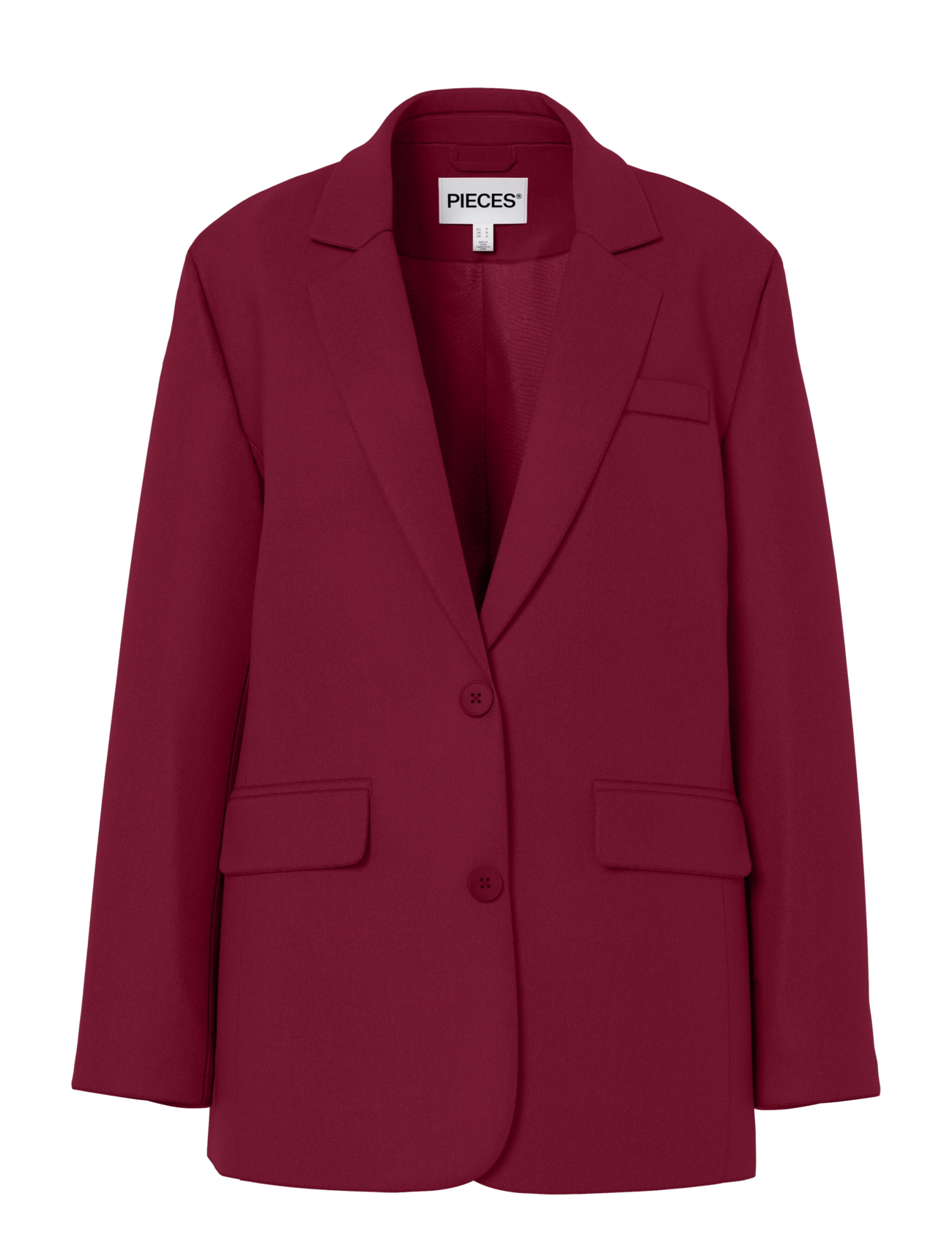 PIECES Pckamil Ls Loose Blazer Noos Bc Burgundy - XL - Damen