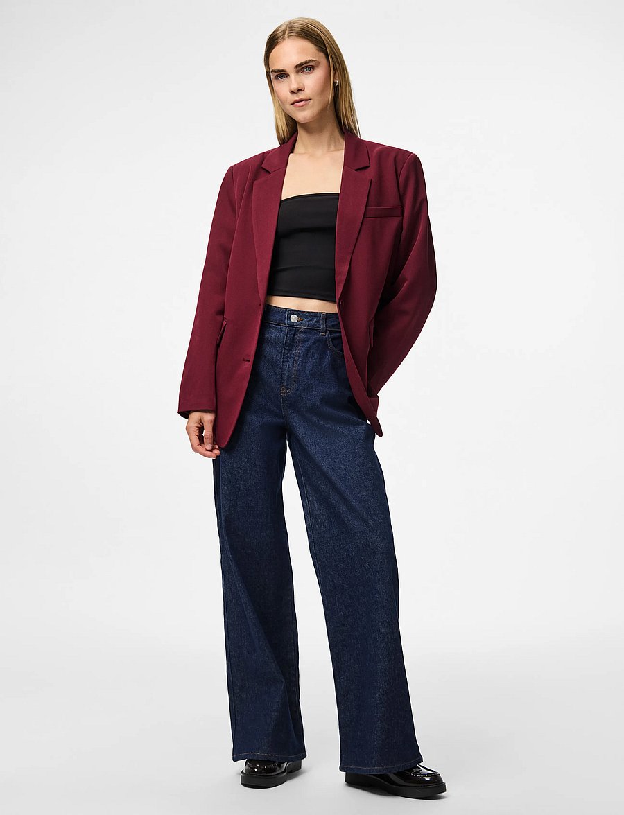 Pieces - PCKAMIL LS LOOSE BLAZER NOOS BC - oversized blazere - tawny port - 4