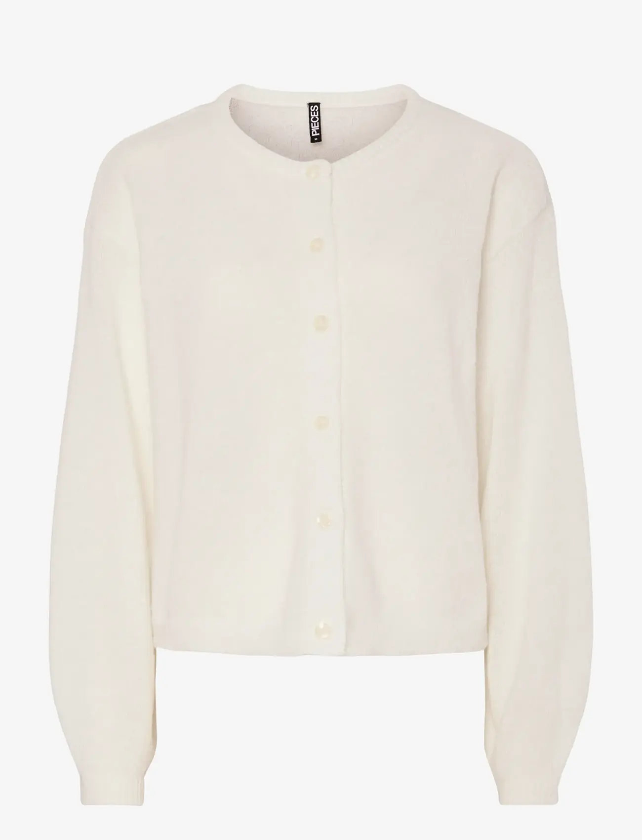 Pieces - PCIDA LS O-NECK KNIT CARDIGAN NOOS BC - pullover - cloud dancer - 1