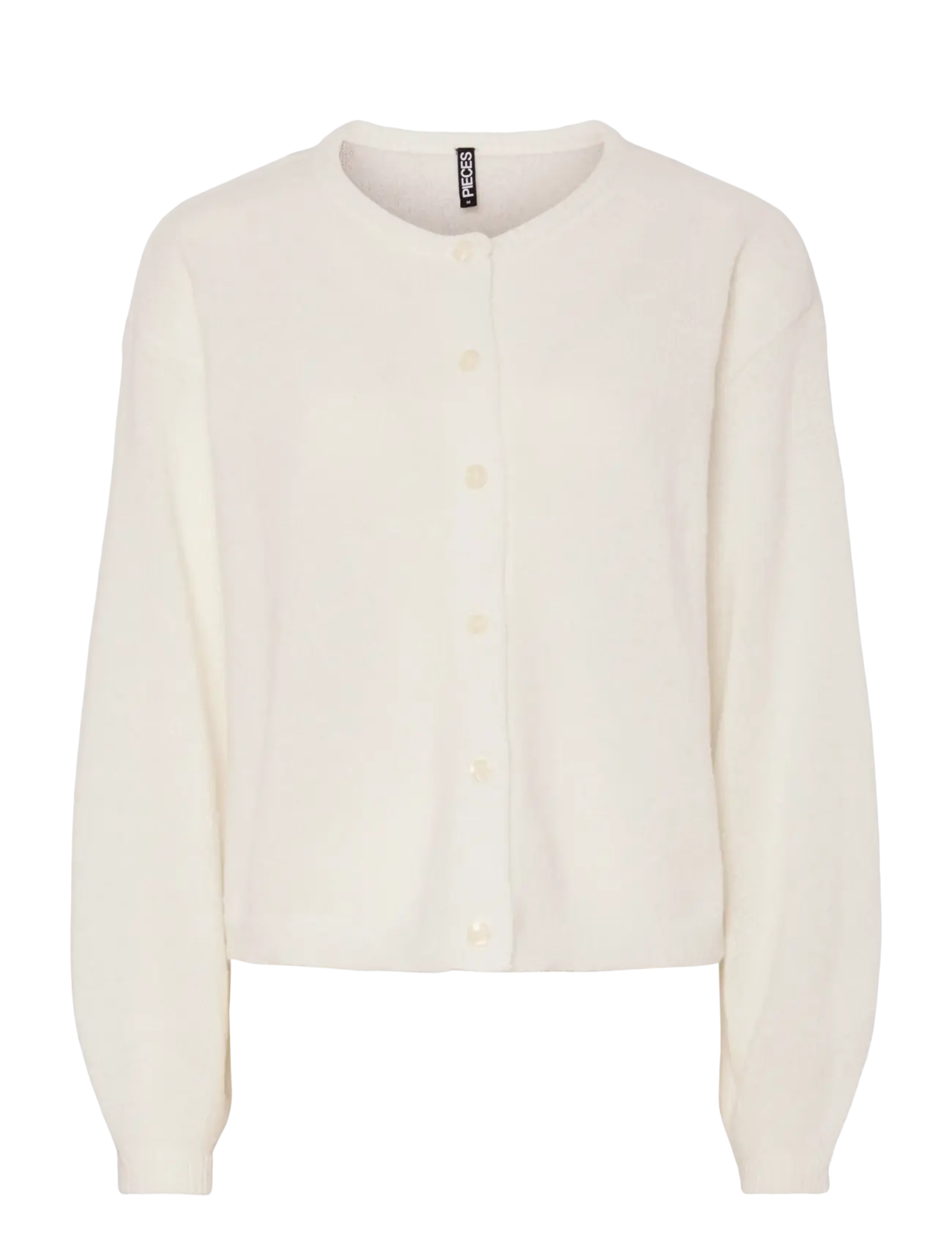 Pieces PCIDA LS O-NECK KNIT CARDIGAN NOOS BC - Kläder - CLOUD DANCER / cream