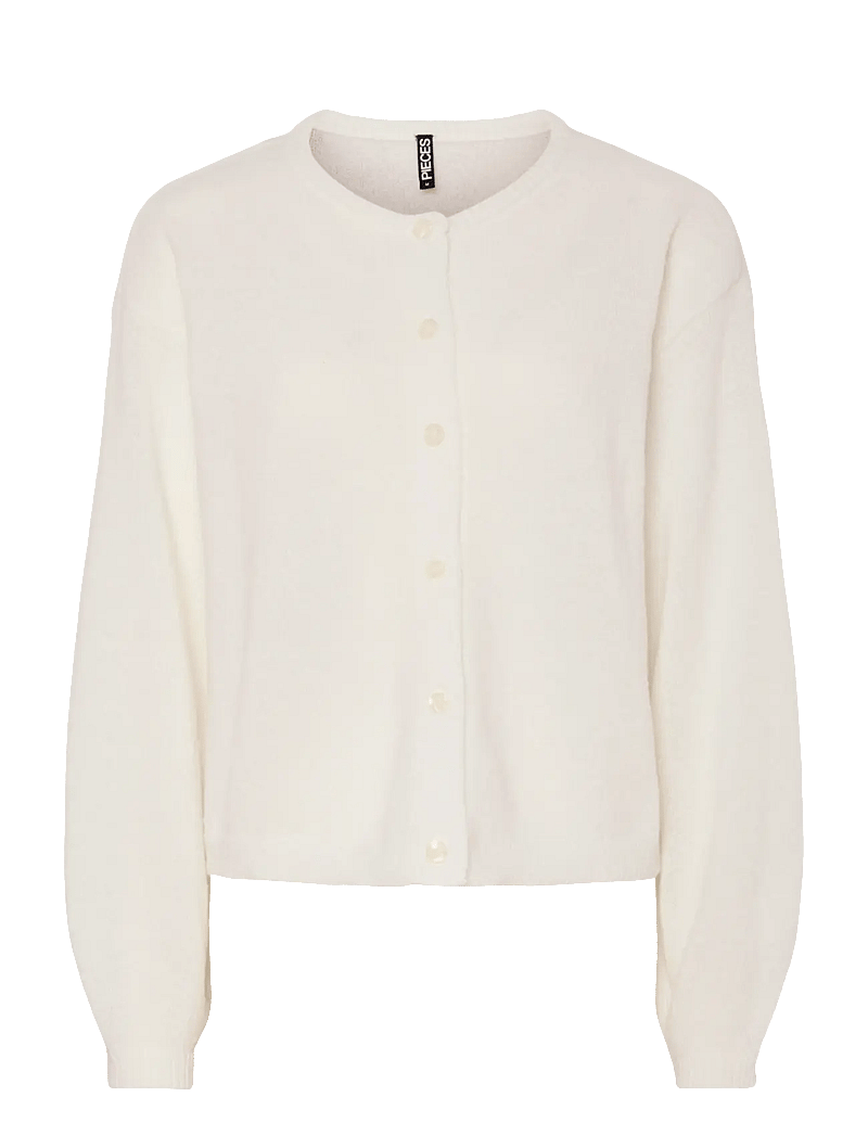 Pieces - PCIDA LS O-NECK KNIT CARDIGAN NOOS BC - pullover - cloud dancer - 1