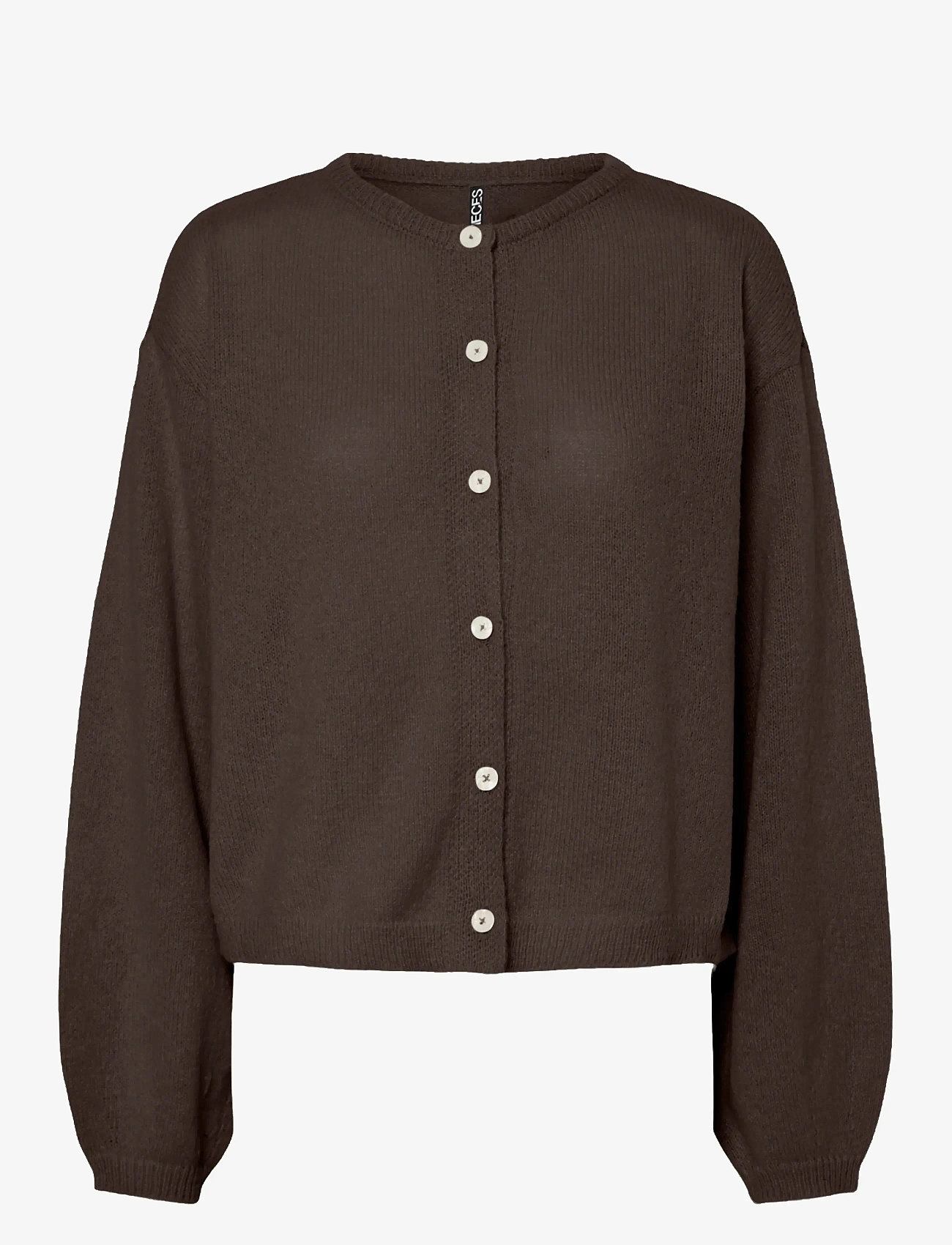 Pieces - PCIDA LS O-NECK KNIT CARDIGAN NOOS BC - striktrøjer - hot fudge - 1