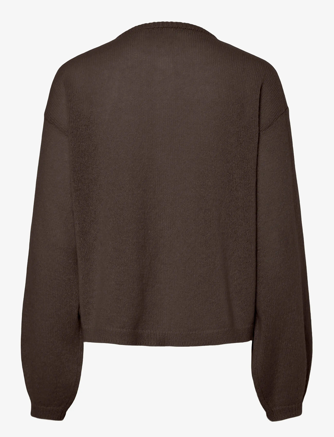 Pieces - PCIDA LS O-NECK KNIT CARDIGAN NOOS BC - striktrøjer - hot fudge - 2