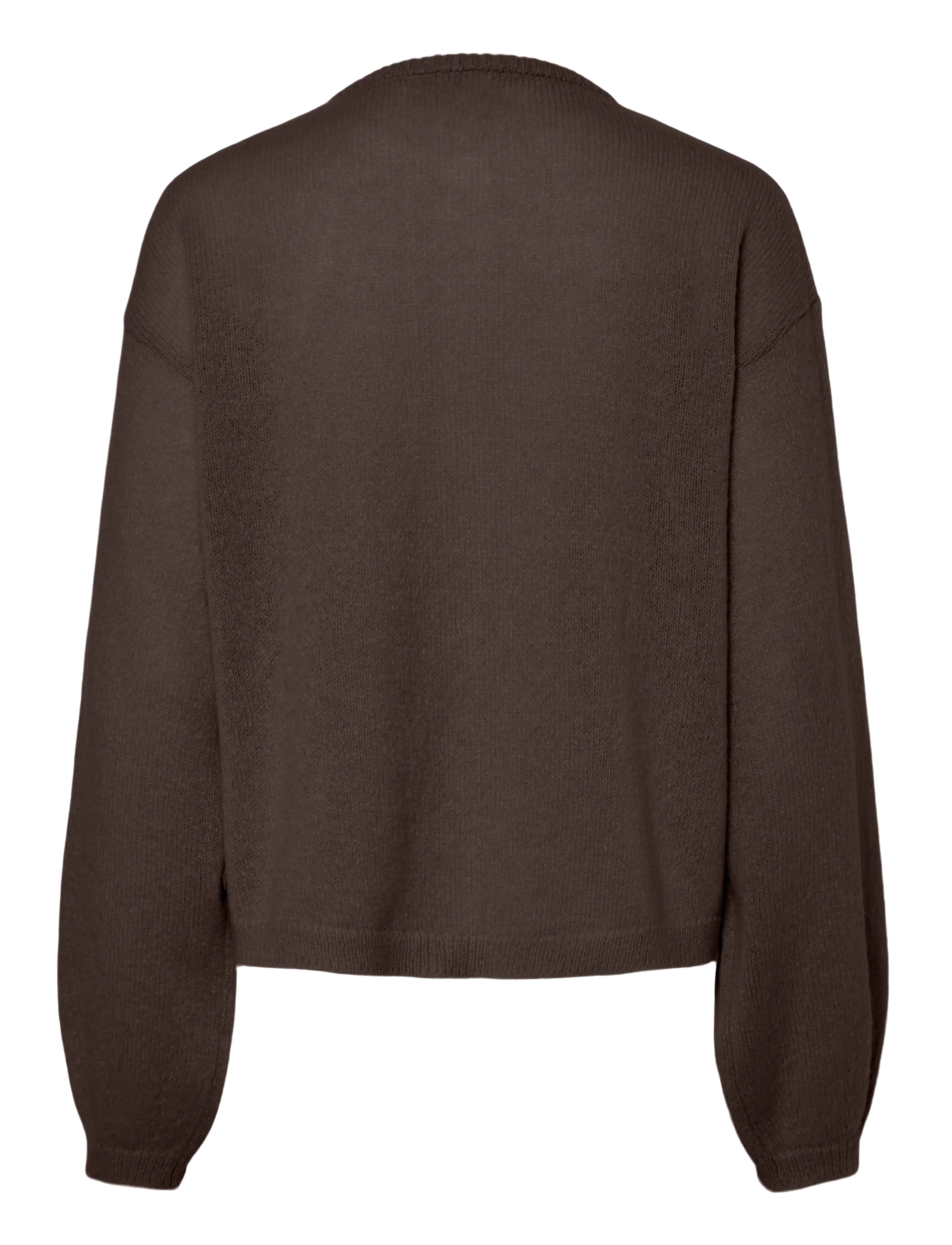 Pieces - PCIDA LS O-NECK KNIT CARDIGAN NOOS BC - sviitrid - hot fudge - 2
