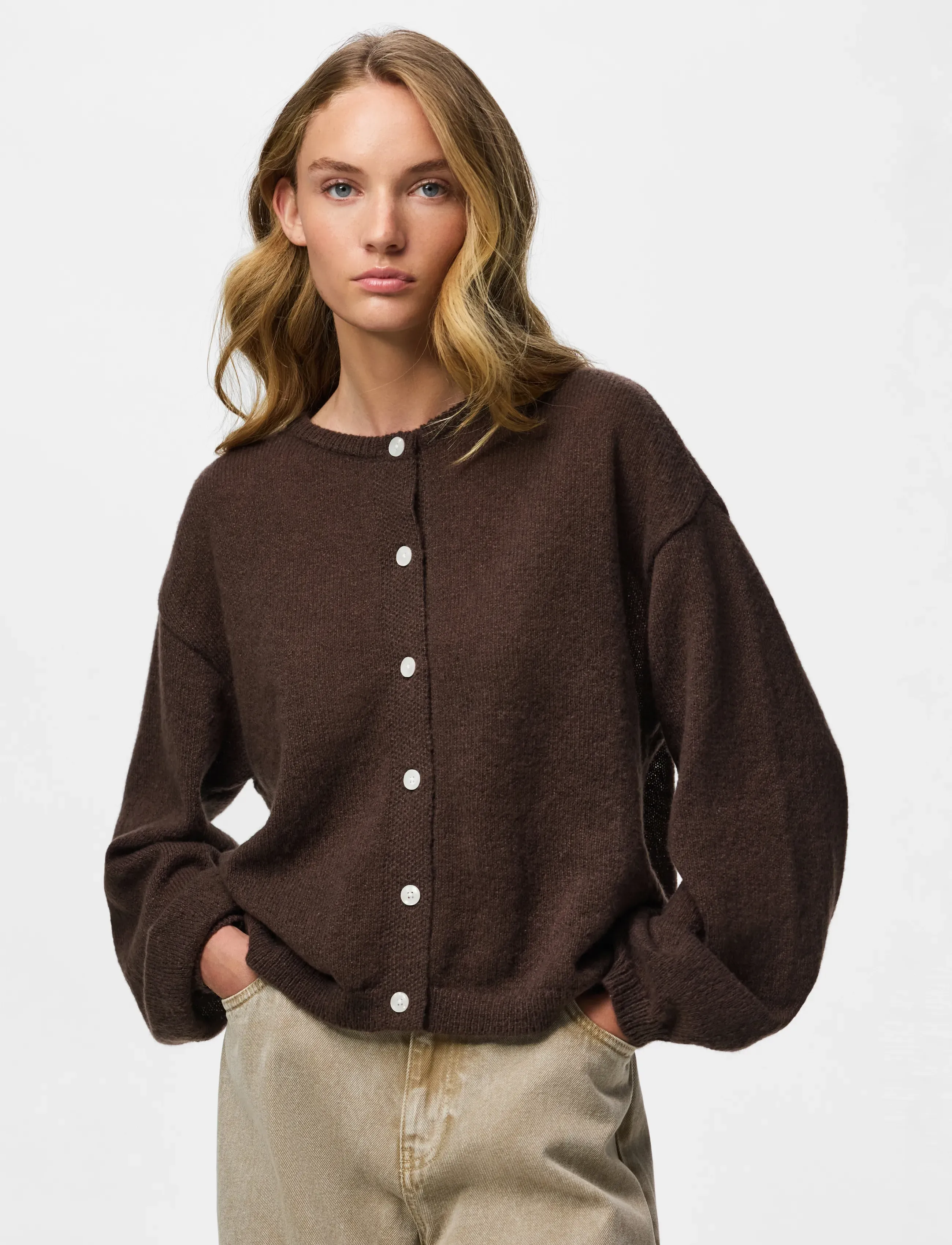 Pcida Ls O-Neck Knit Cardigan Noos Bc