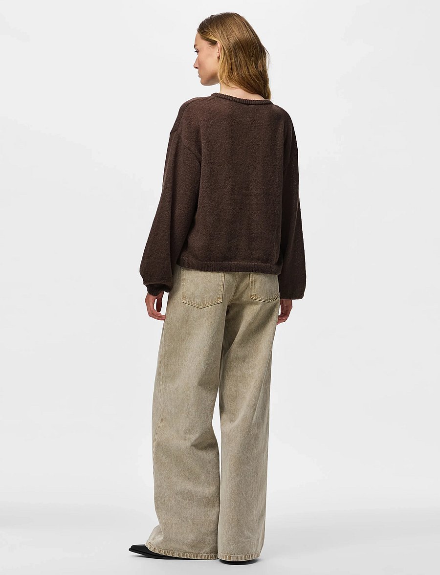 Pieces - PCIDA LS O-NECK KNIT CARDIGAN NOOS BC - pullover - hot fudge - 3