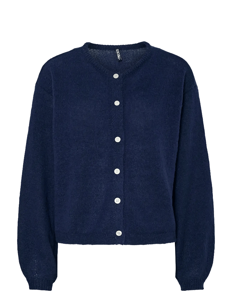 Pieces - PCIDA LS O-NECK KNIT CARDIGAN NOOS BC - striktrøjer - maritime blue - 1