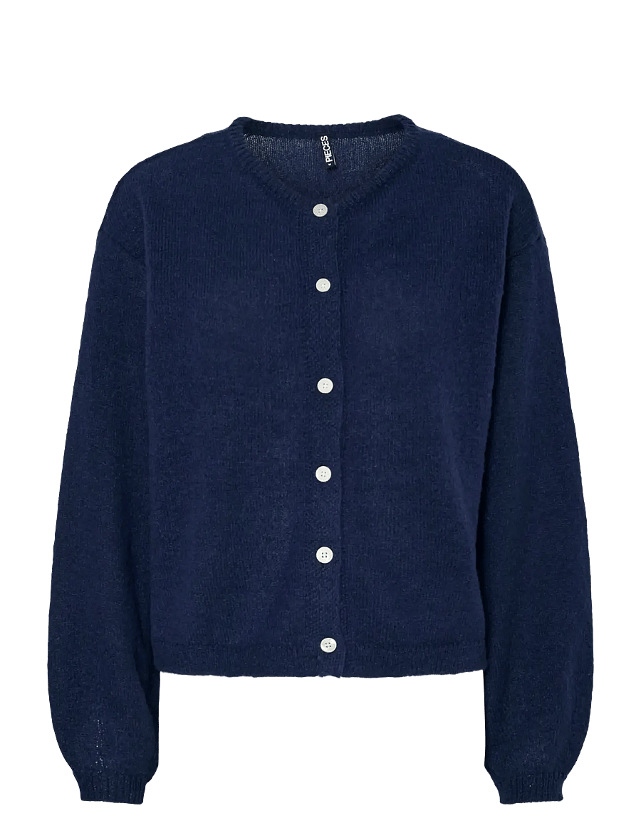 Pieces - PCIDA LS O-NECK KNIT CARDIGAN NOOS BC - pullover - maritime blue - 1