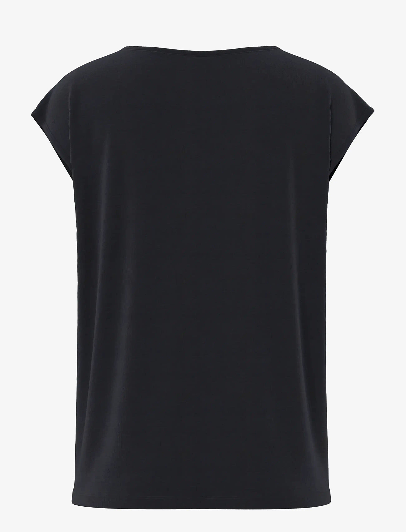 Pieces - PCKAMALA LACE V-NECK TEE JRS NOOS BC - t-shirts - black - 2