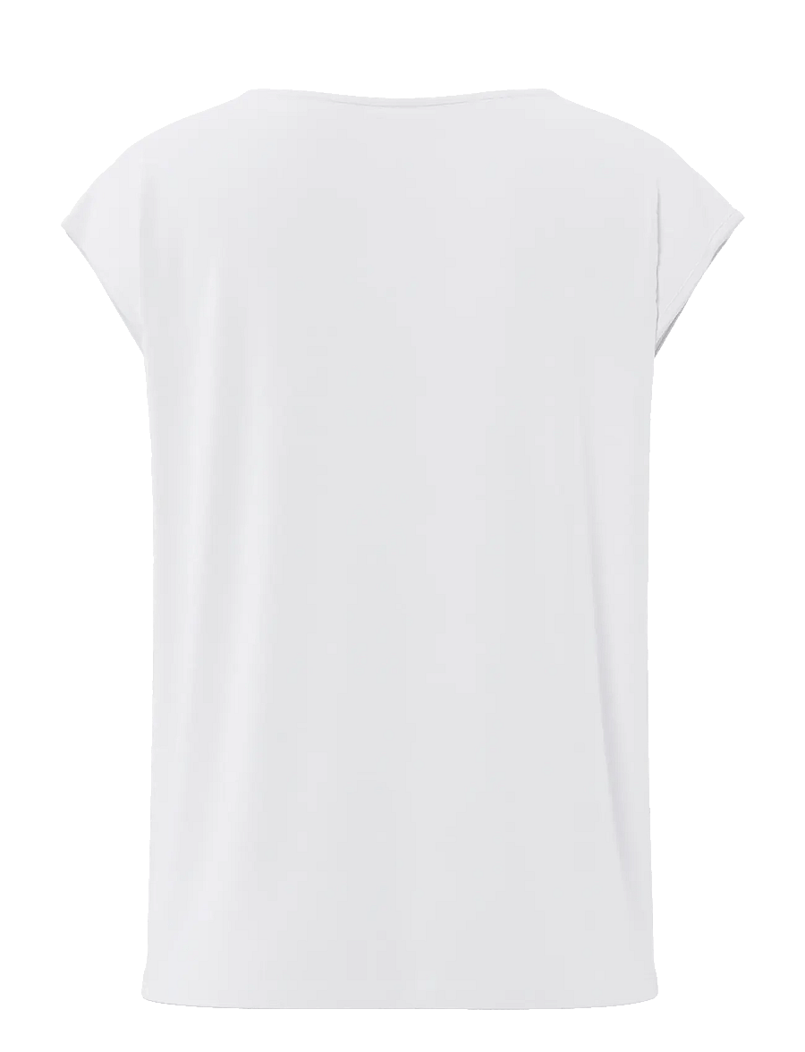 Pieces - PCKAMALA LACE V-NECK TEE JRS NOOS BC - t-shirts - bright white - 2