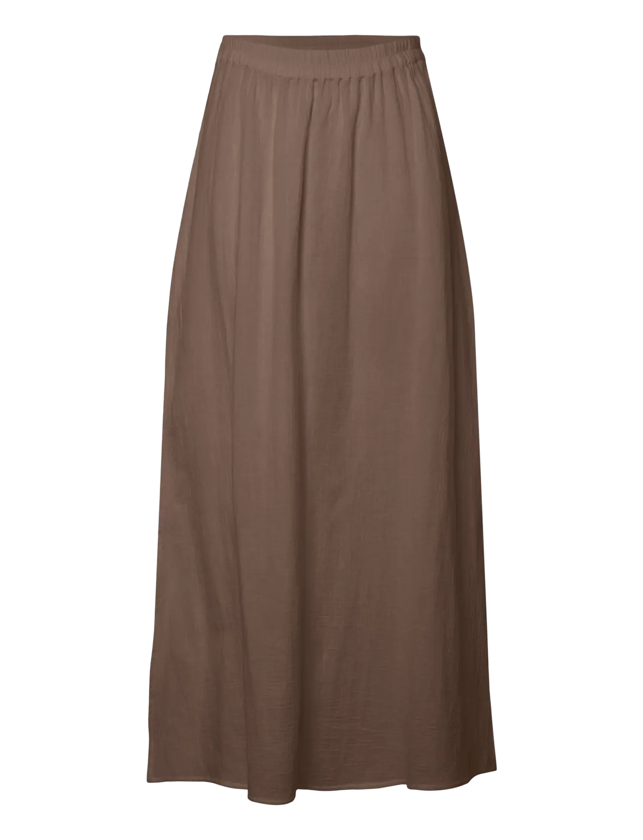 Pieces PCSASTINA HW MAXI SLIT SKIRT WVN MSA BC - Pils - COFFEE QUARTZ / brown