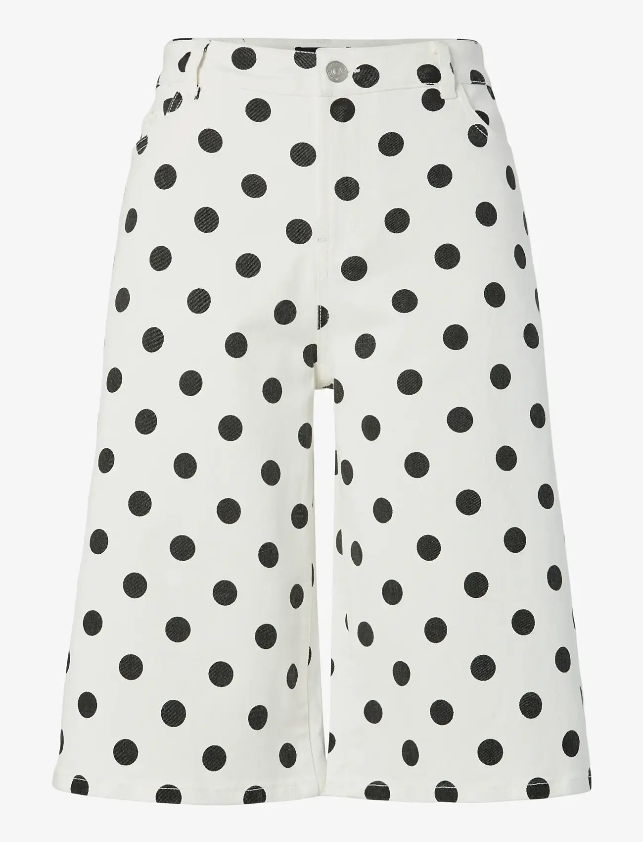 Pieces - PCSALUME MW WIDE SHORTS DNM - jorts - bright white - 1