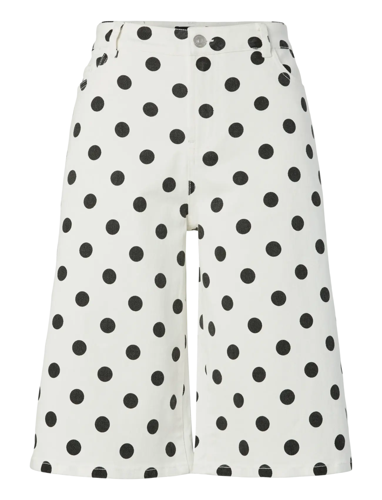 Pieces PCSALUME MW WIDE SHORTS DNM - Nouveautes - BRIGHT WHITE / white