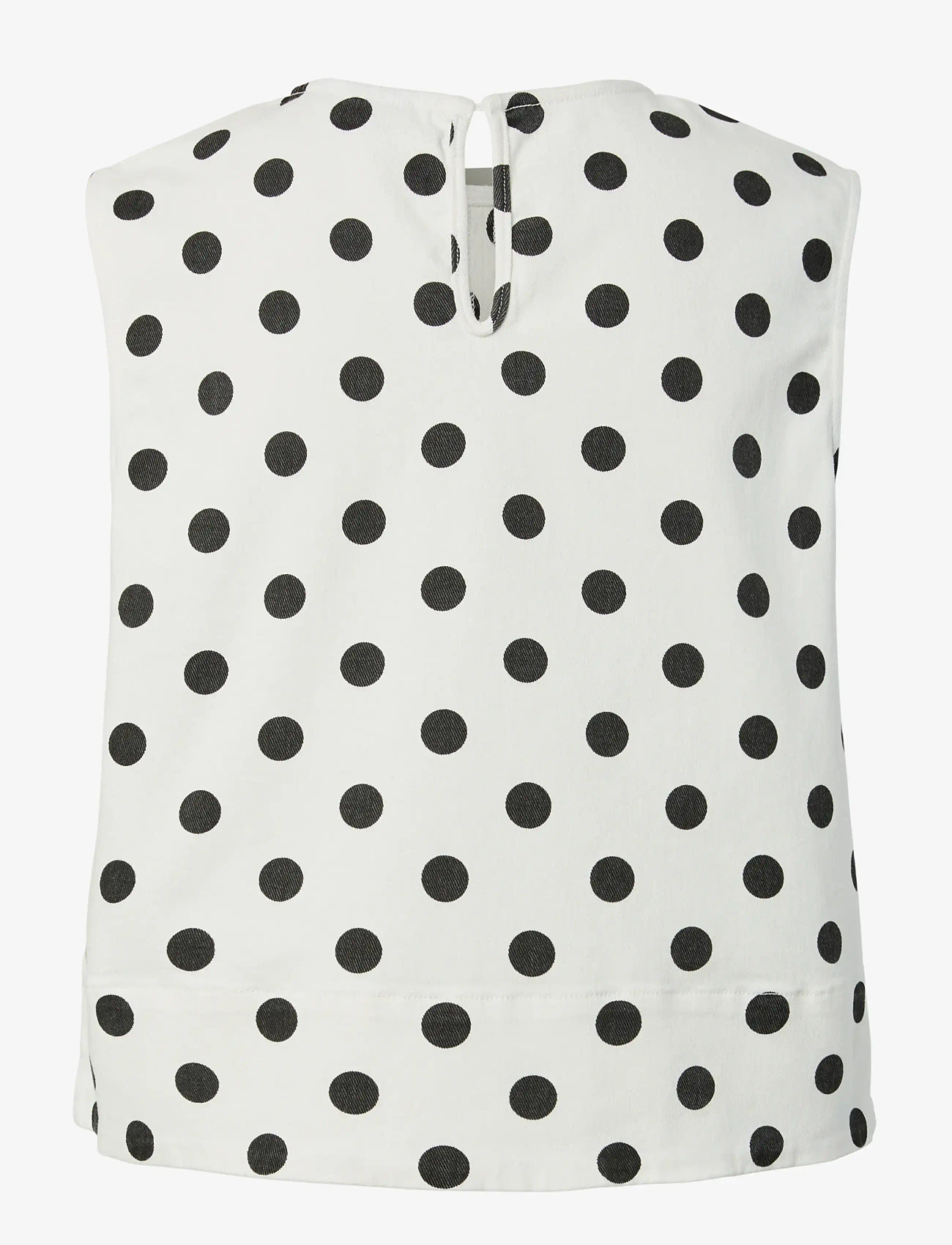 Pieces - PCSALUME SL DENIM TOP - sleeveless blouses - bright white - 2