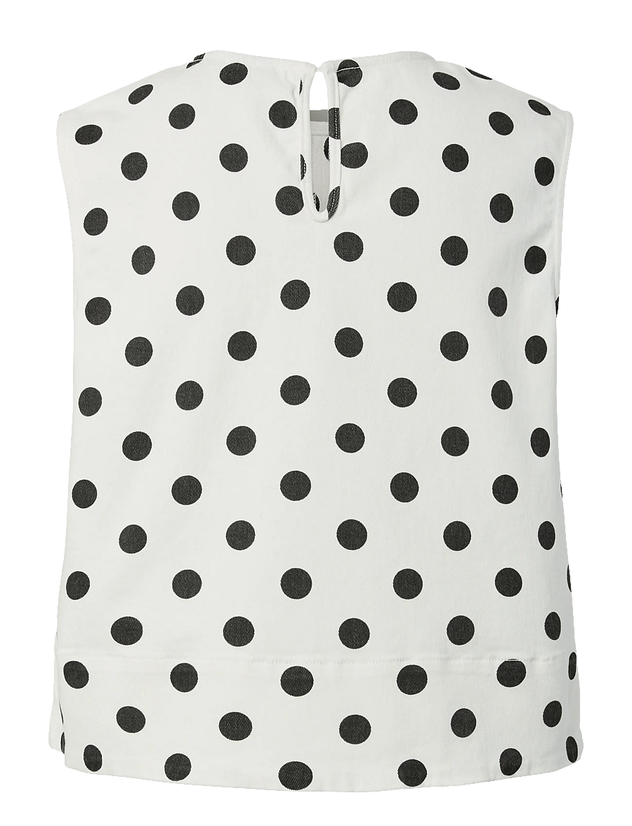 Pieces - PCSALUME SL DENIM TOP - bright white - 2