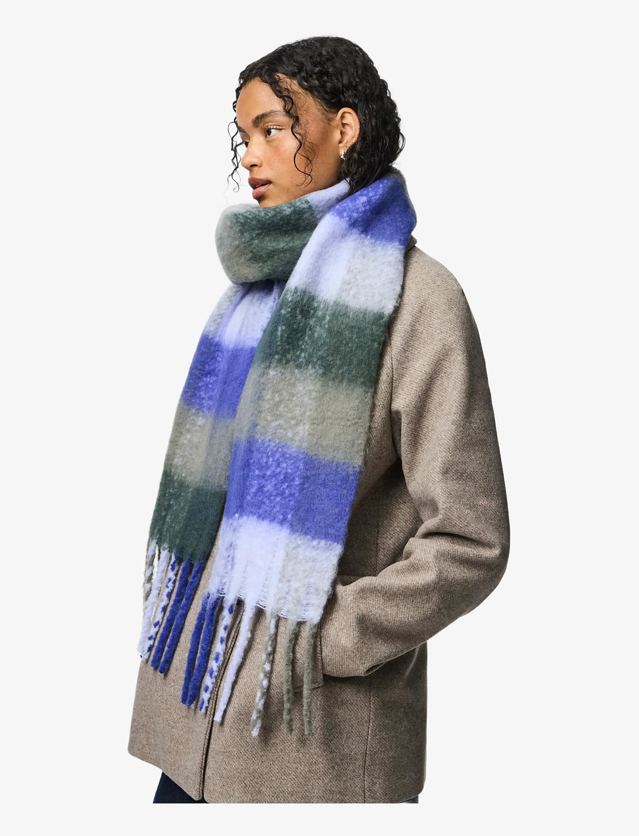 Pieces - PCBEA NARROW LONG SCARF NOOS BC - talvesallid - darkest spruce - 2