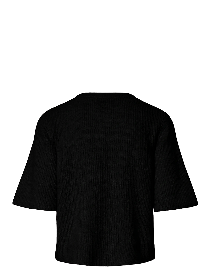 Pieces - PCSILLY SS O-NECK KNIT CARDIGAN NOOS BC - strickjacken - black - 2