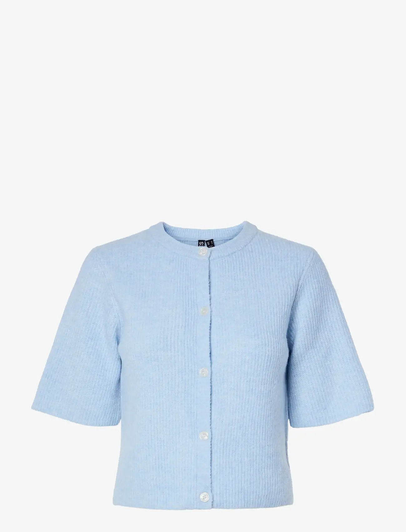 Pieces - PCSILLY SS O-NECK KNIT CARDIGAN NOOS BC - cardigans - cashmere blue - 1