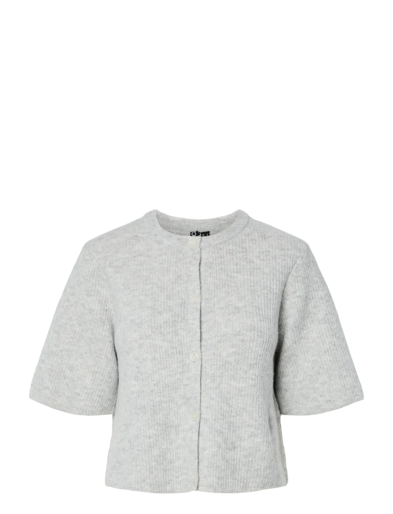 Pieces PCSILLY SS O-NECK KNIT CARDIGAN NOOS BC - Cardigans - LIGHT GREY MELANGE / grey