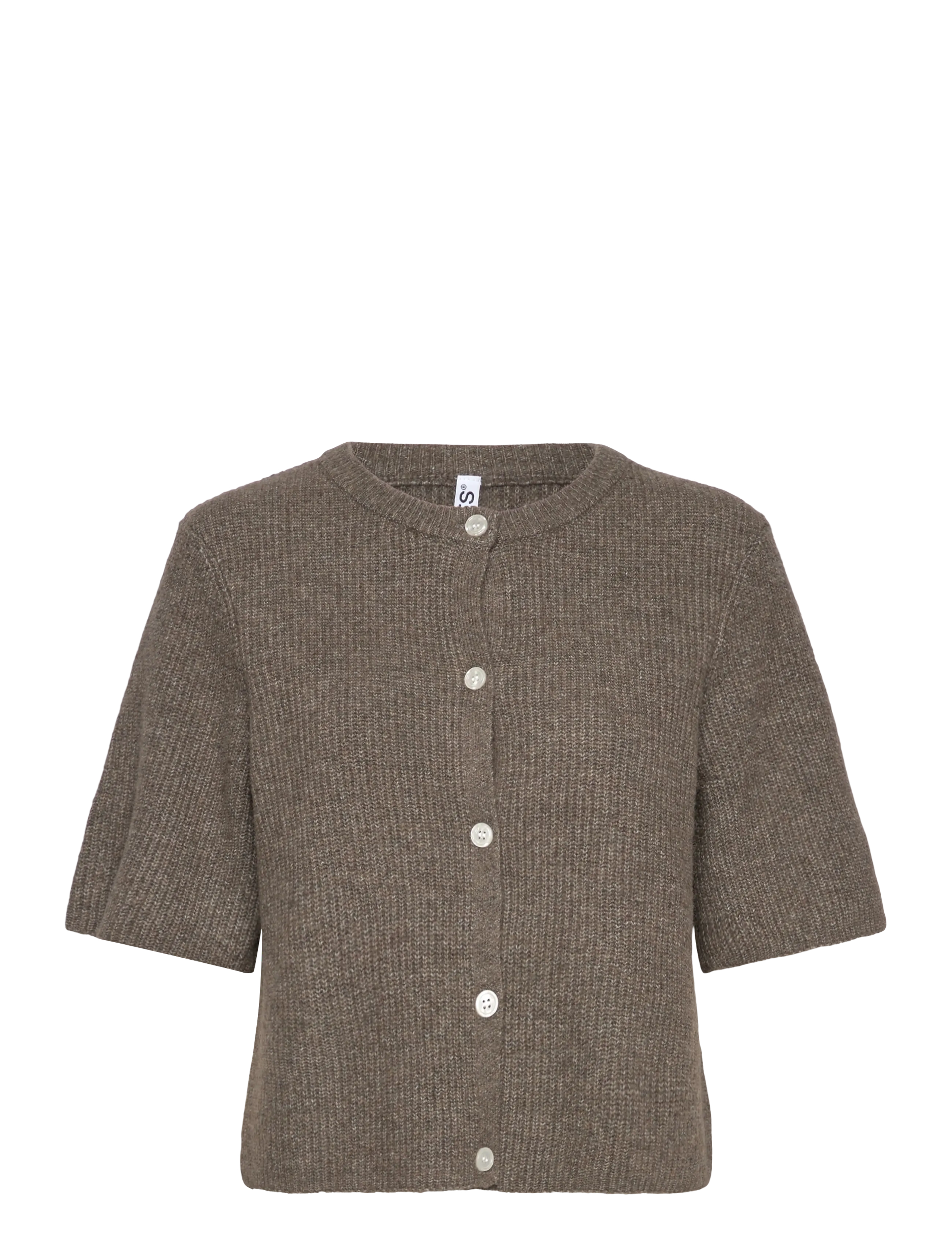 Pieces PCSILLY SS O-NECK KNIT CARDIGAN NOOS BC - Riided - MOREL / brown