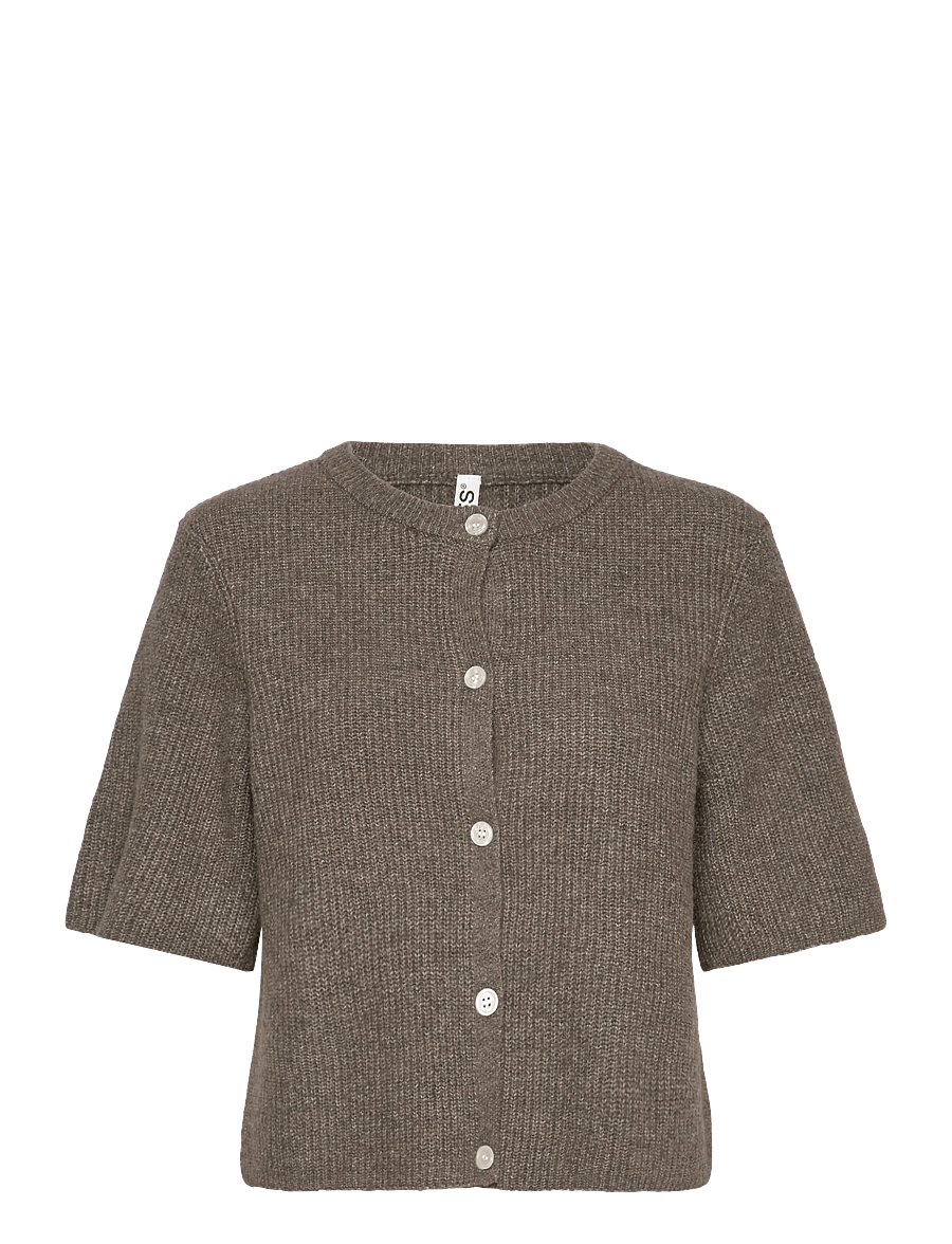 Pieces - PCSILLY SS O-NECK KNIT CARDIGAN NOOS BC - cardigans - morel - 1